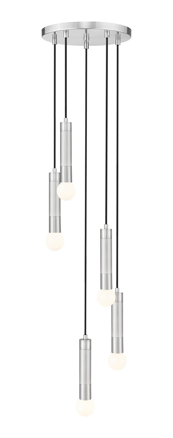 Five Light Chandelier by Z-Lite - Stari Collection, Brushed Nickel Finish - 1956P-5R-BN