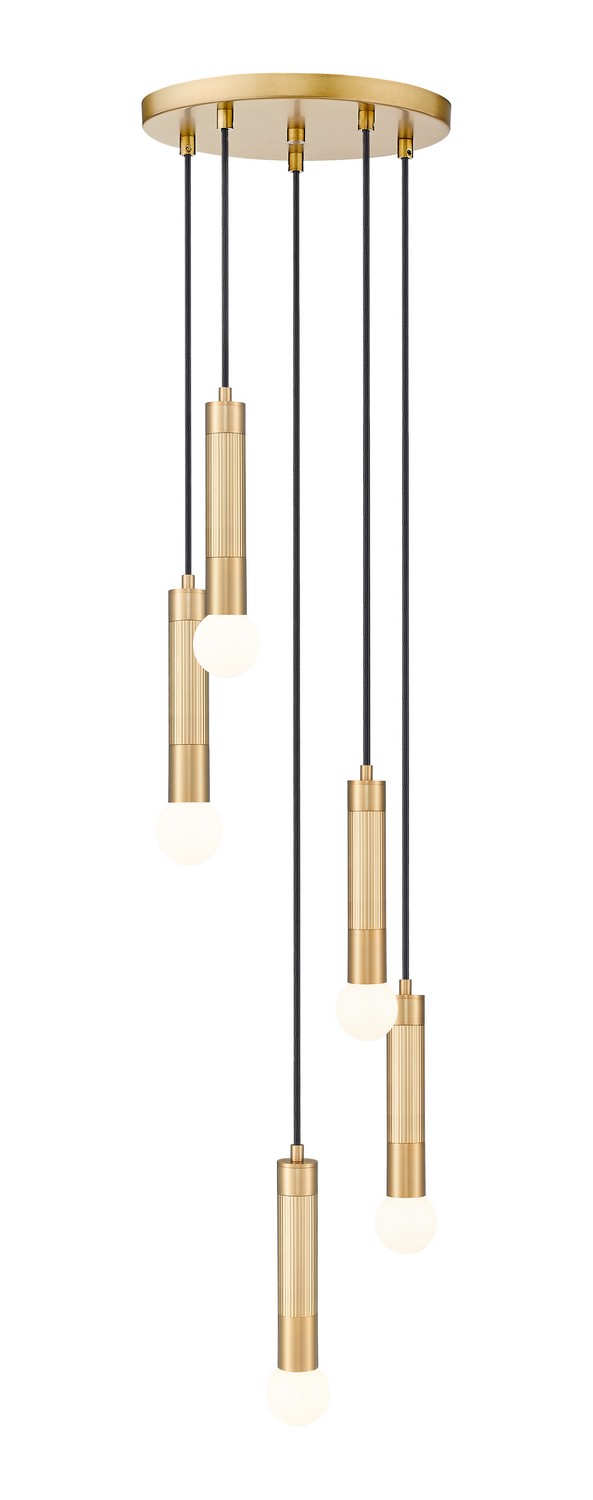 Five Light Chandelier by Z-Lite - Stari Collection, Modern Gold Finish - 1956P-5R-MGLD