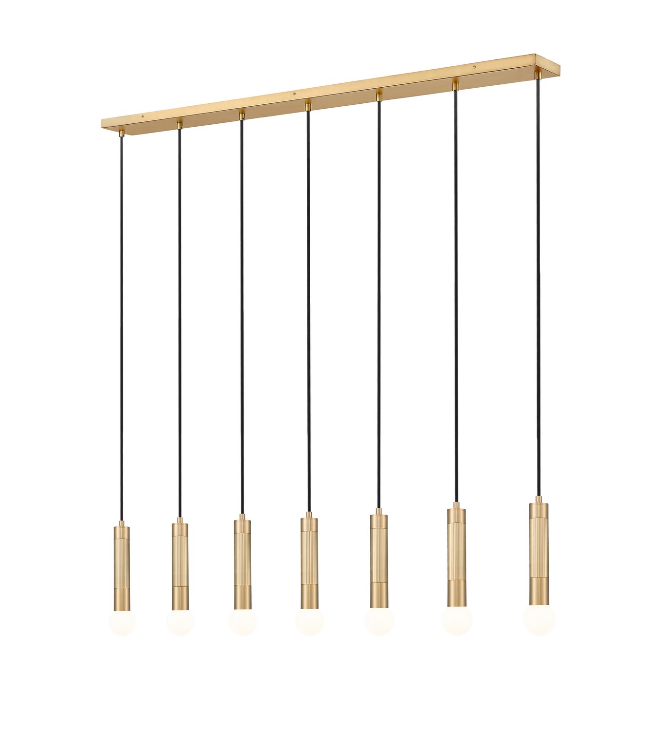 Seven Light Linear Chandelier by Z-Lite - Stari Collection, Modern Gold Finish - 1956P-7L-MGLD