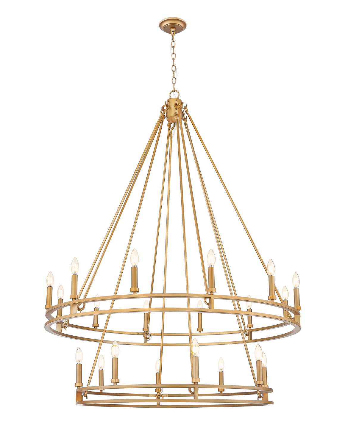 20 Light Chandelier by Z-Lite - Dennison Collection, Signature Brass Finish - 4005-20SBR