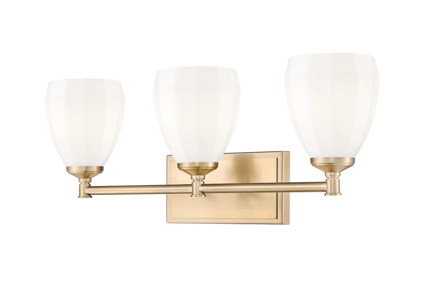 Three Light Vanity by Z-Lite - Oren Collection, Modern Gold Finish - 7004-3V-MGLD