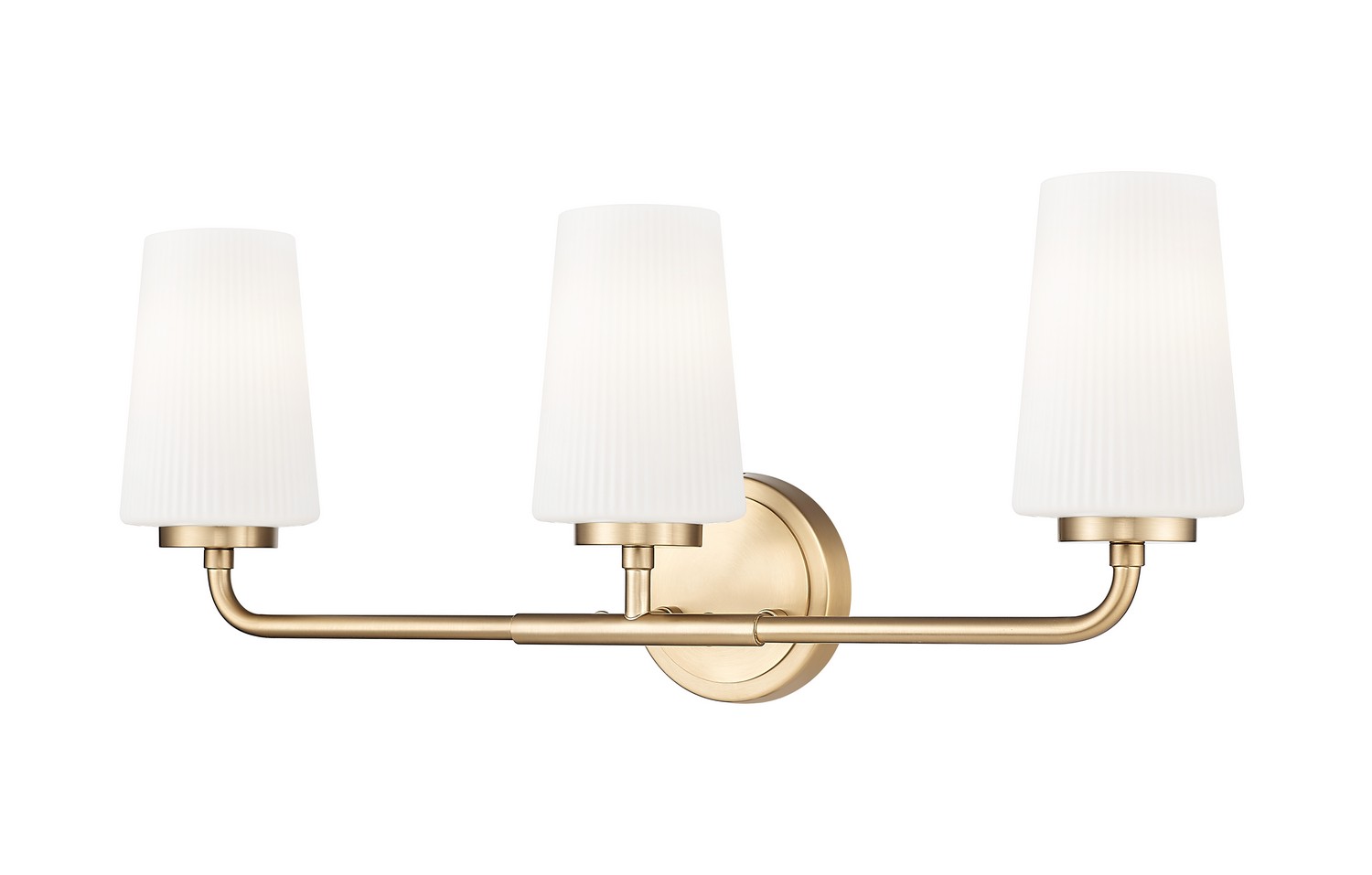 Three Light Vanity by Z-Lite - Montford Collection, Modern Gold Finish - 7005-3V-MGLD