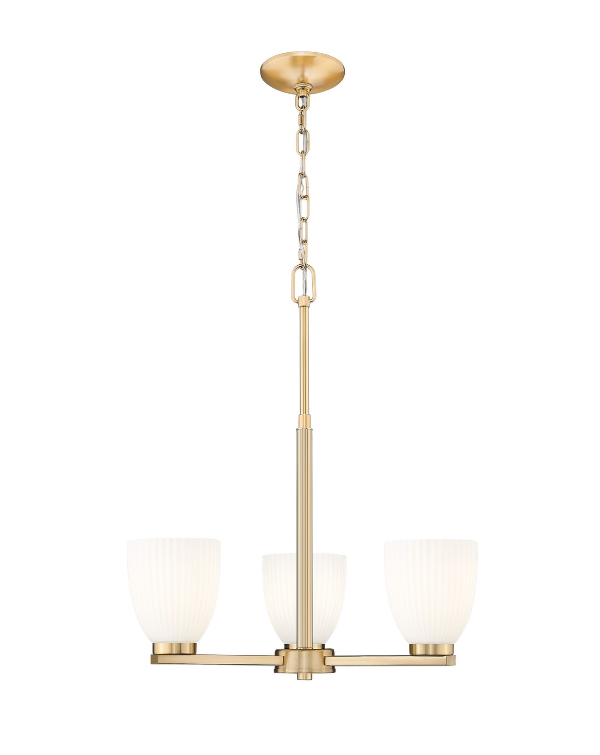 Photos - Chandelier / Lamp Naya Z-Lite  3-Light Chandelier in Modern Gold 7518-3MGLD 