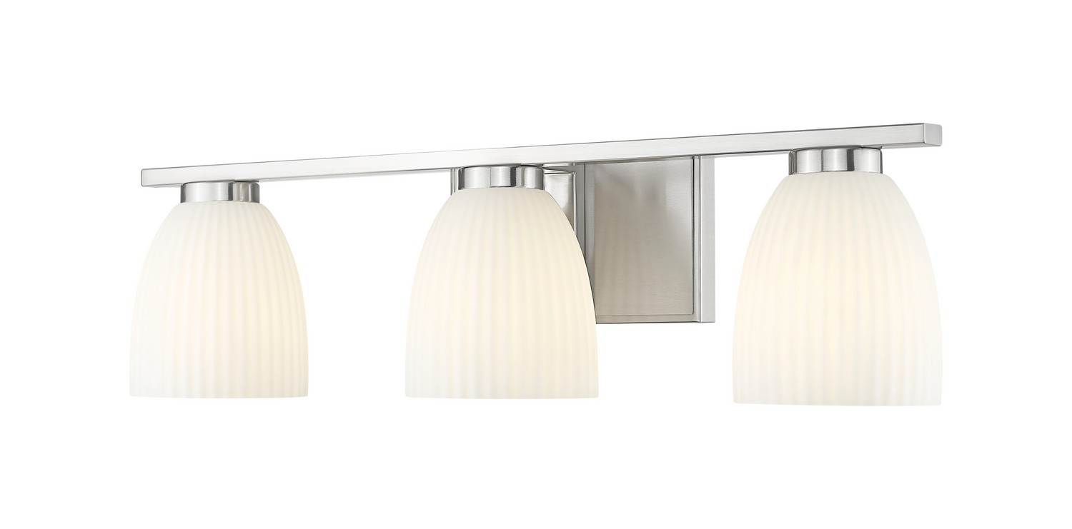 Three Light Vanity by Z-Lite - Naya Collection, Brushed Nickel Finish - 7518-3V-BN