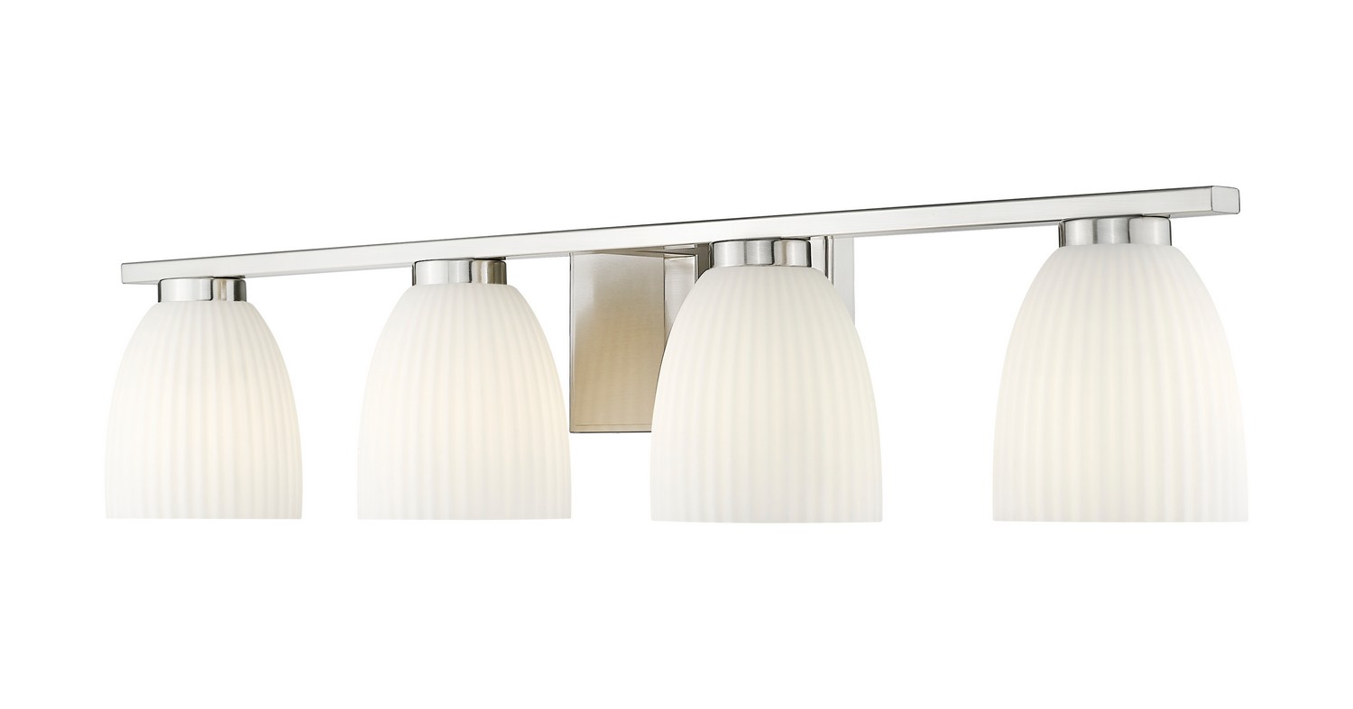 Four Light Vanity by Z-Lite - Naya Collection, Brushed Nickel Finish - 7518-4V-BN