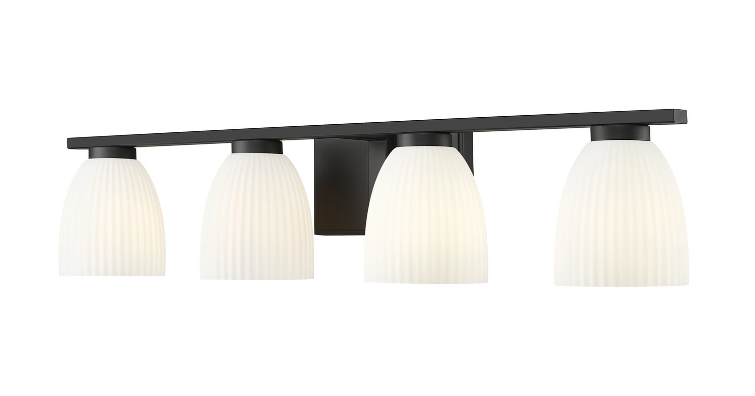 Four Light Vanity by Z-Lite - Naya Collection, Matte Black Finish - 7518-4V-MB