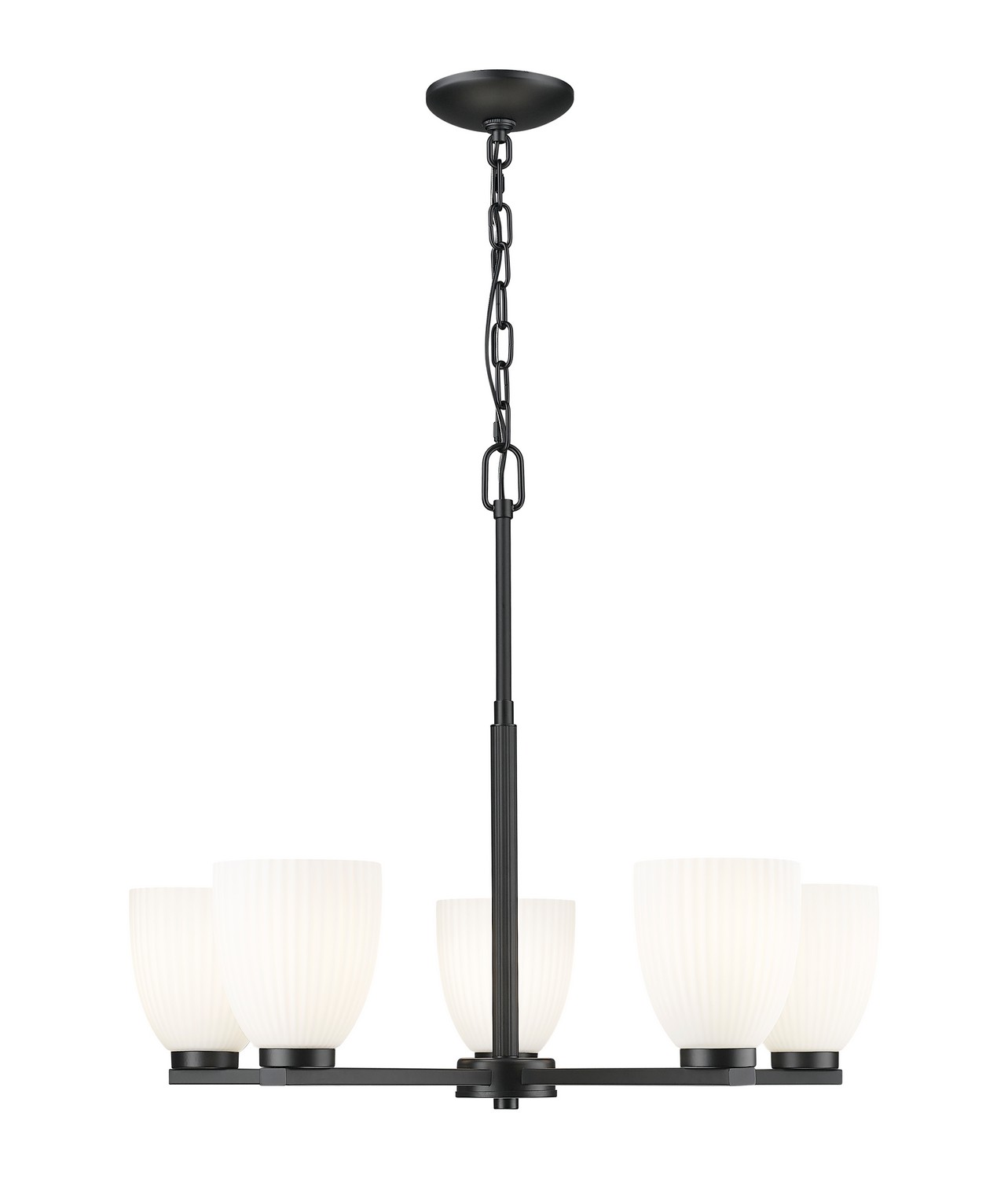Five Light Chandelier by Z-Lite - Naya Collection, Matte Black Finish - 7518-5MB