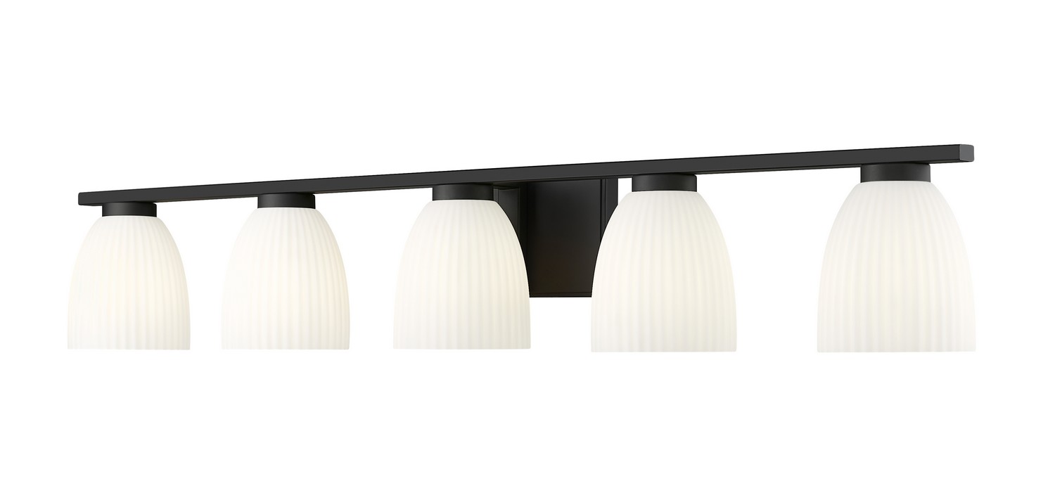 Five Light Vanity by Z-Lite - Naya Collection, Matte Black Finish - 7518-5V-MB