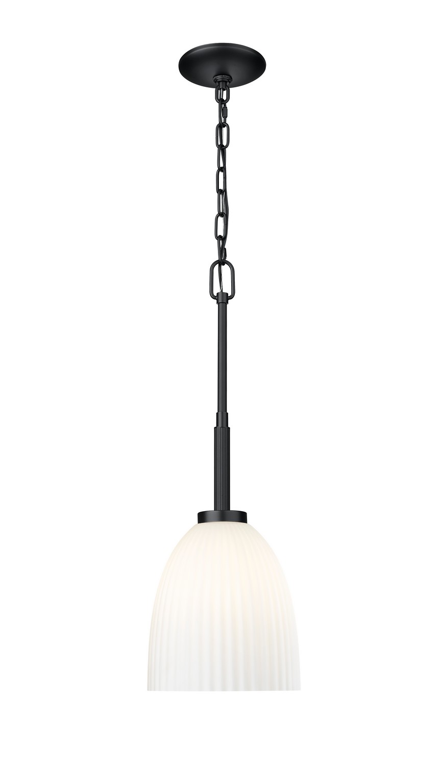 One Light Pendant by Z-Lite - Naya Collection, Matte Black Finish - 7518P8-MB