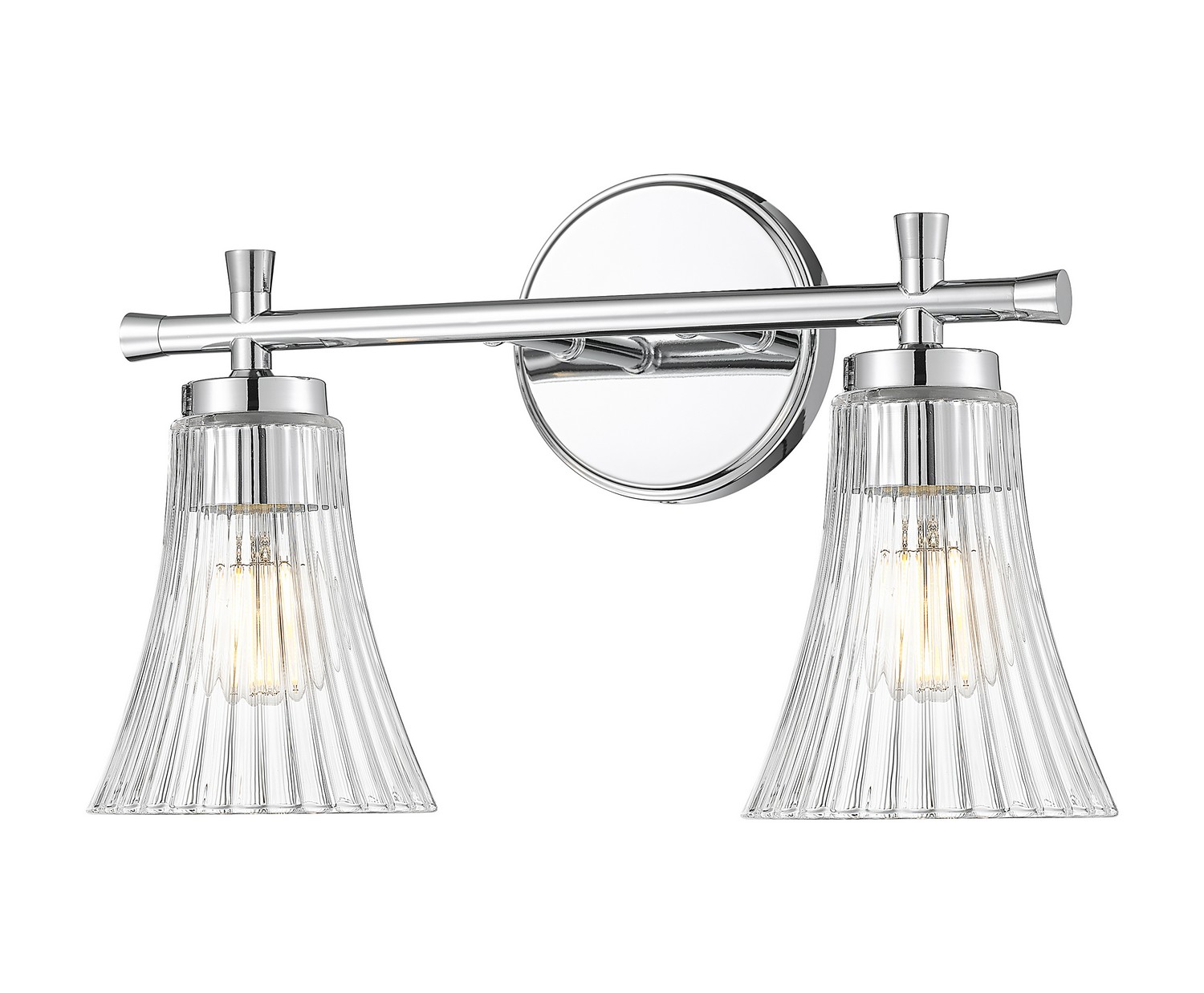 Photos - Chandelier / Lamp Belle Z-Lite  2-Light Bathroom Vanity Light in Chrome 7519-2V-CH 