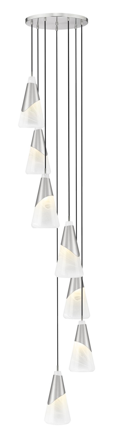 Photos - Chandelier / Lamp Wide Z-Lite Aimie 7-Light Chandelier in Brushed Nickel 828P7-7R-BN