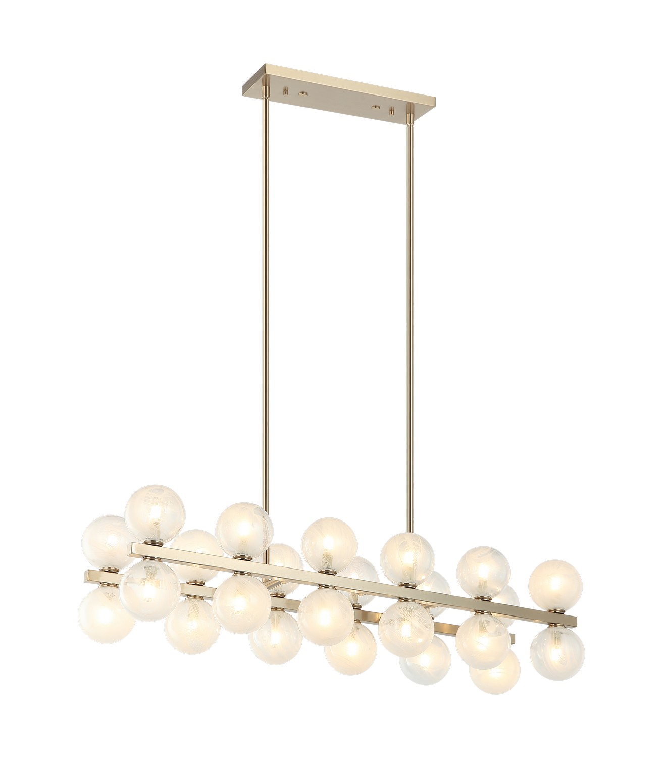 Champagne Gold LED Pendant from the Nimbus Collection