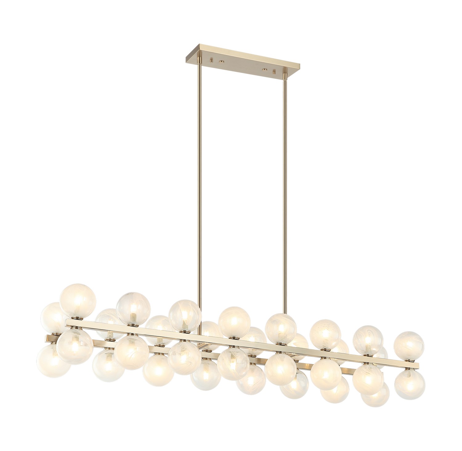 Champagne Gold LED Pendant from the Nimbus Collection