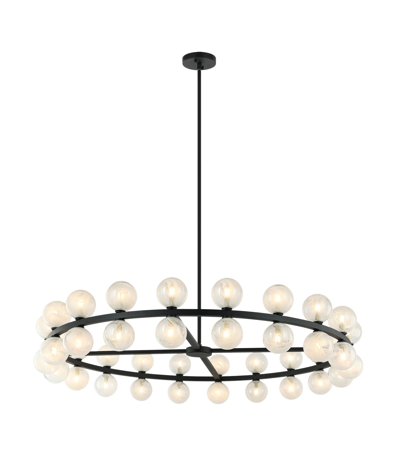 Matteo Lighting C30740MB Nimbus 40 Light 47.63 inch Matte Black Pendant Ceiling Light