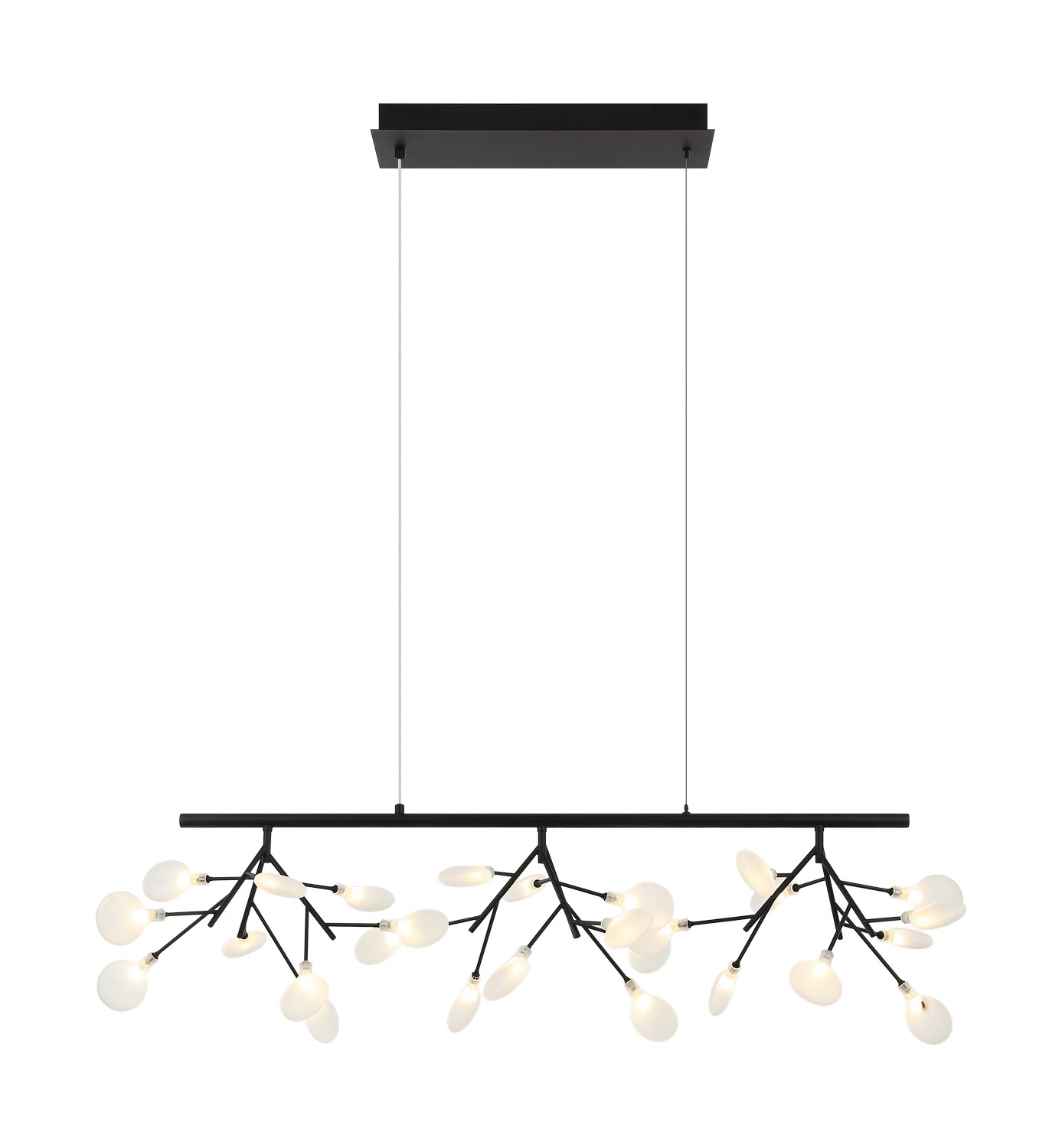 Matteo Lighting C69846MB Hydrangea Bloom 27 Light 18 inch Matte Black Pendant Ceiling Light