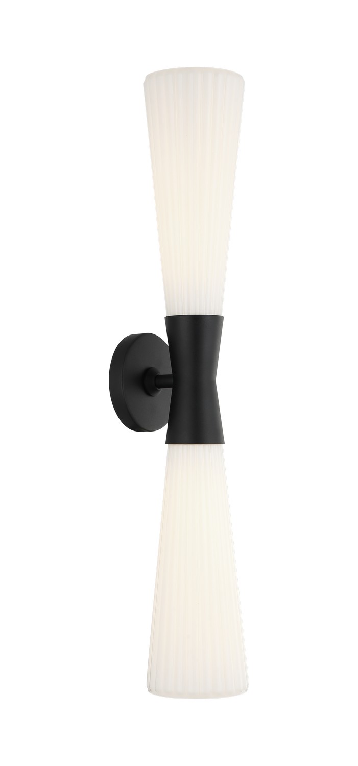Matteo Lighting S18122MB Jameson 2 Light 4.75 inch Matte Black Wall Sconce Wall Light