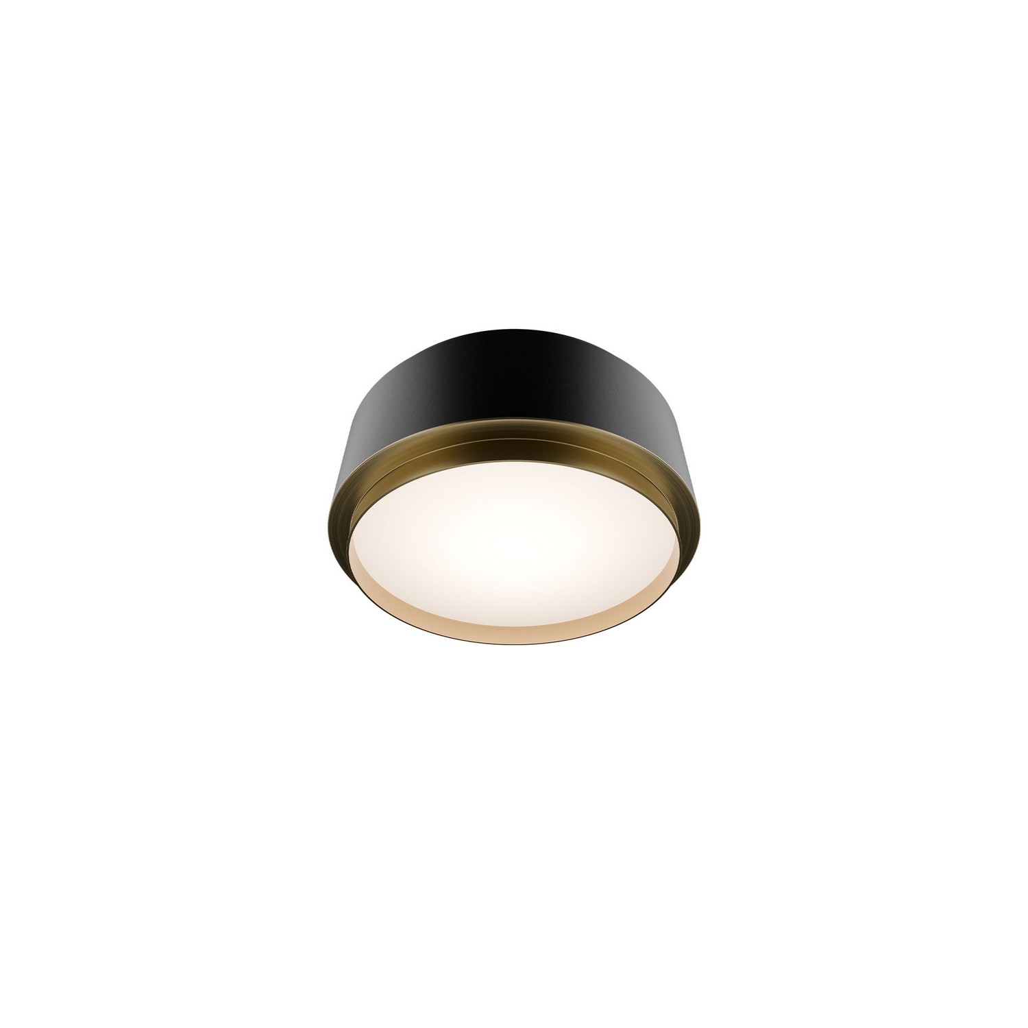 WAC FM-20509-30-BK/AB LED FLUSH MOUNT 9"X9"X4" BLACK/AGED BRASS BULBS(1) MODULE 18W 1600LM 3000K