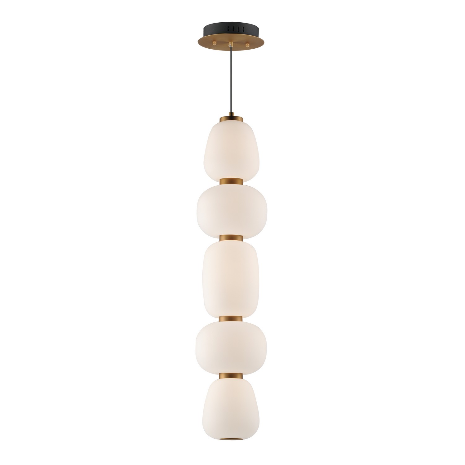 ET2 E25165-92BKGLD Soji LED 6 inch Black and Gold Single Pendant Ceiling Light
