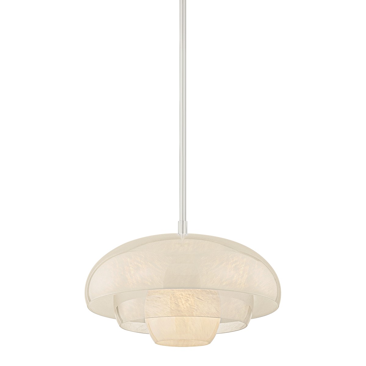 Photos - Chandelier / Lamp Wide Hudson Valley Polished Nickel Pendant from the Auburndale Collection 3718-PN
