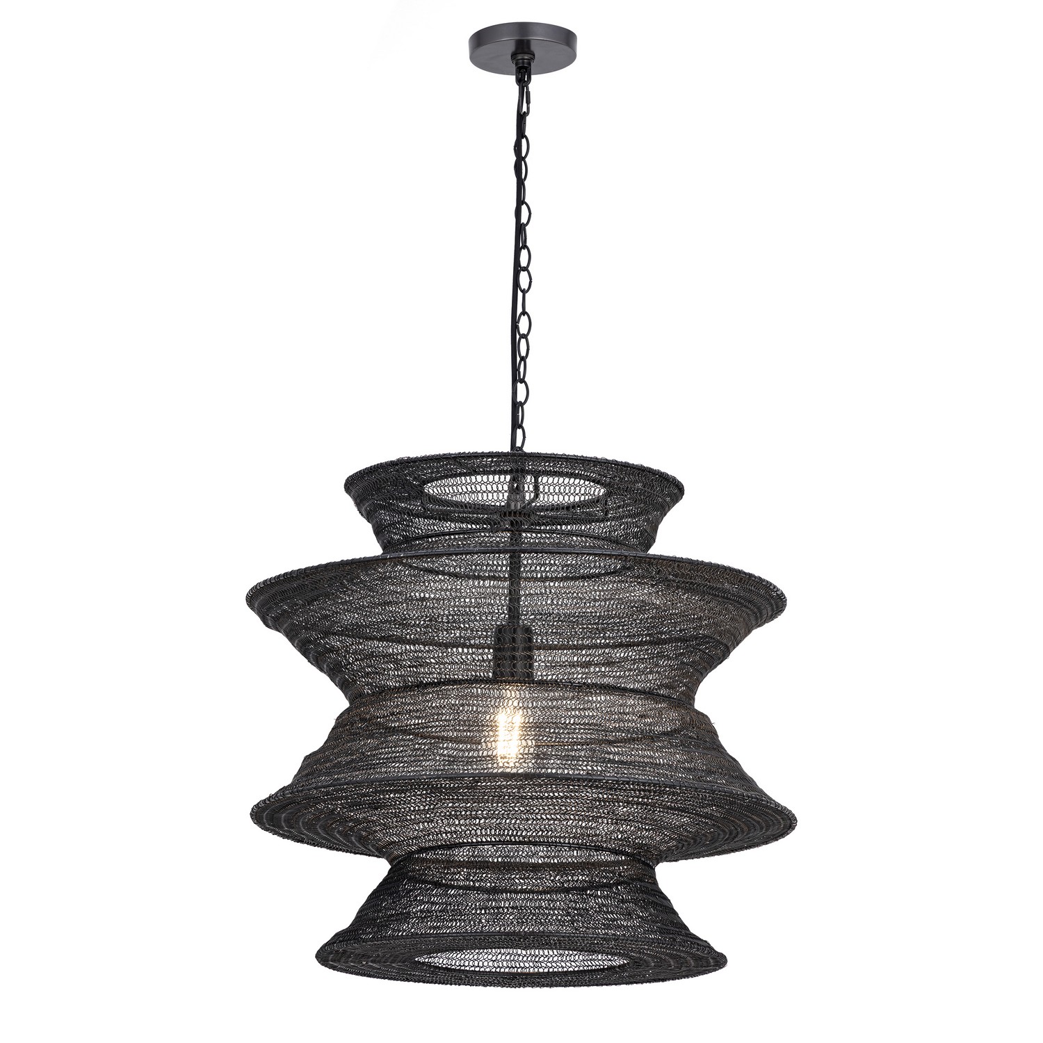 Maxim Lighting 14932BK Krabi 1 Light 22 inch Black Single Pendant Ceiling Light