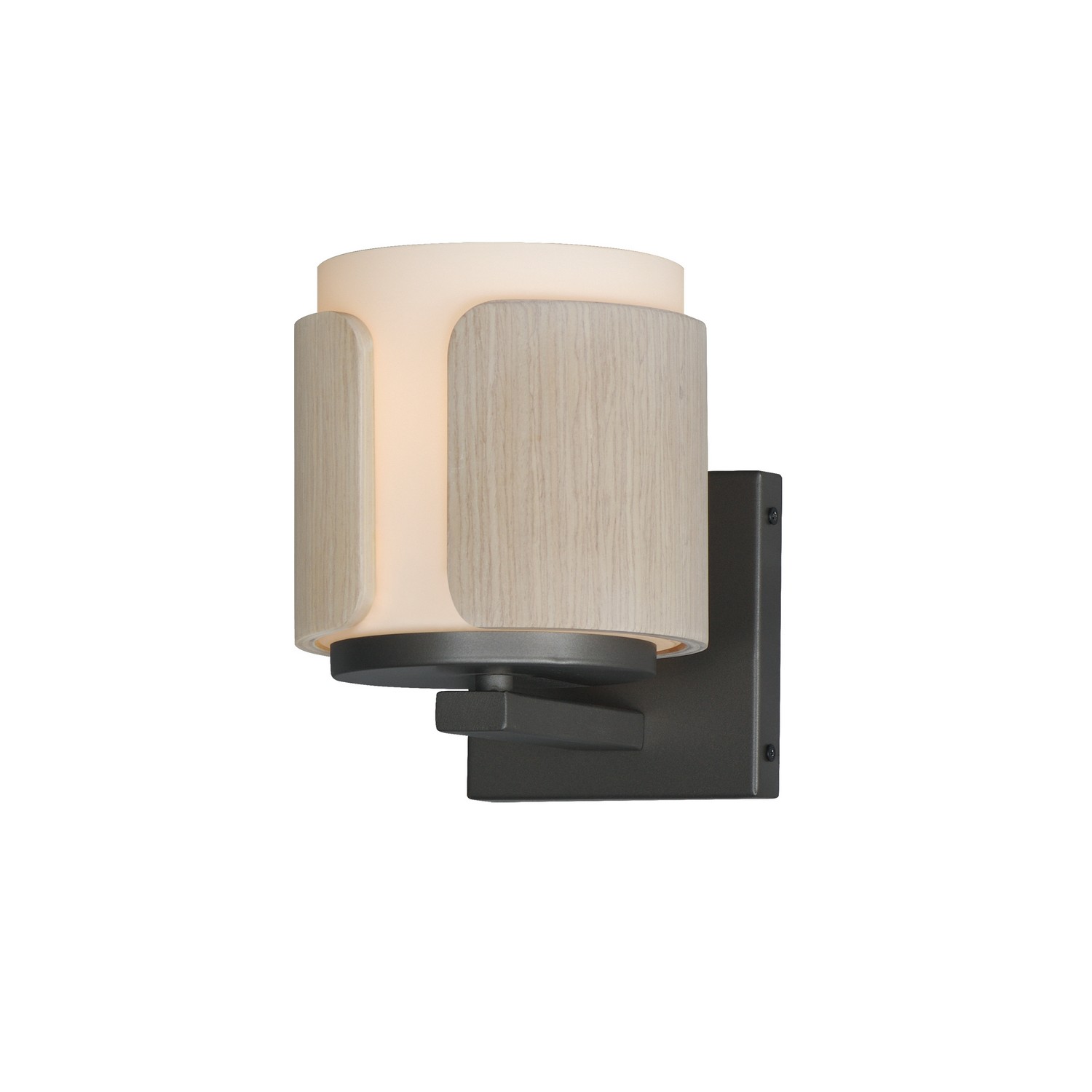 Photos - Chandelier / Lamp MAXIM Lighting Natural Wood Charcoal Wall Sconce from the Draughtsman Collection 21711SWNWDCHL 