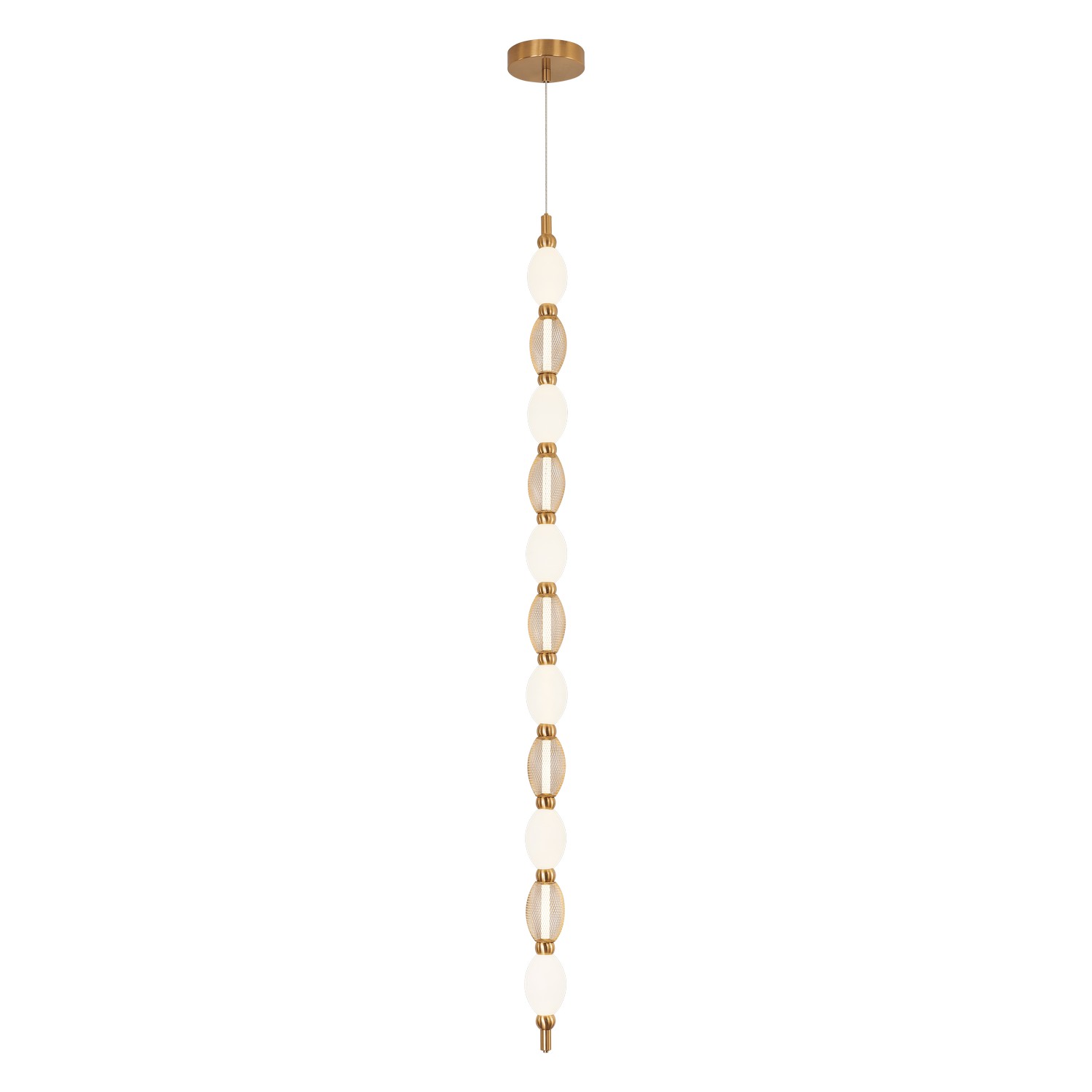 Matteo Lighting C37101AG Tentacles LED 3.13 inch Aged Gold Brass Pendant Ceiling Light