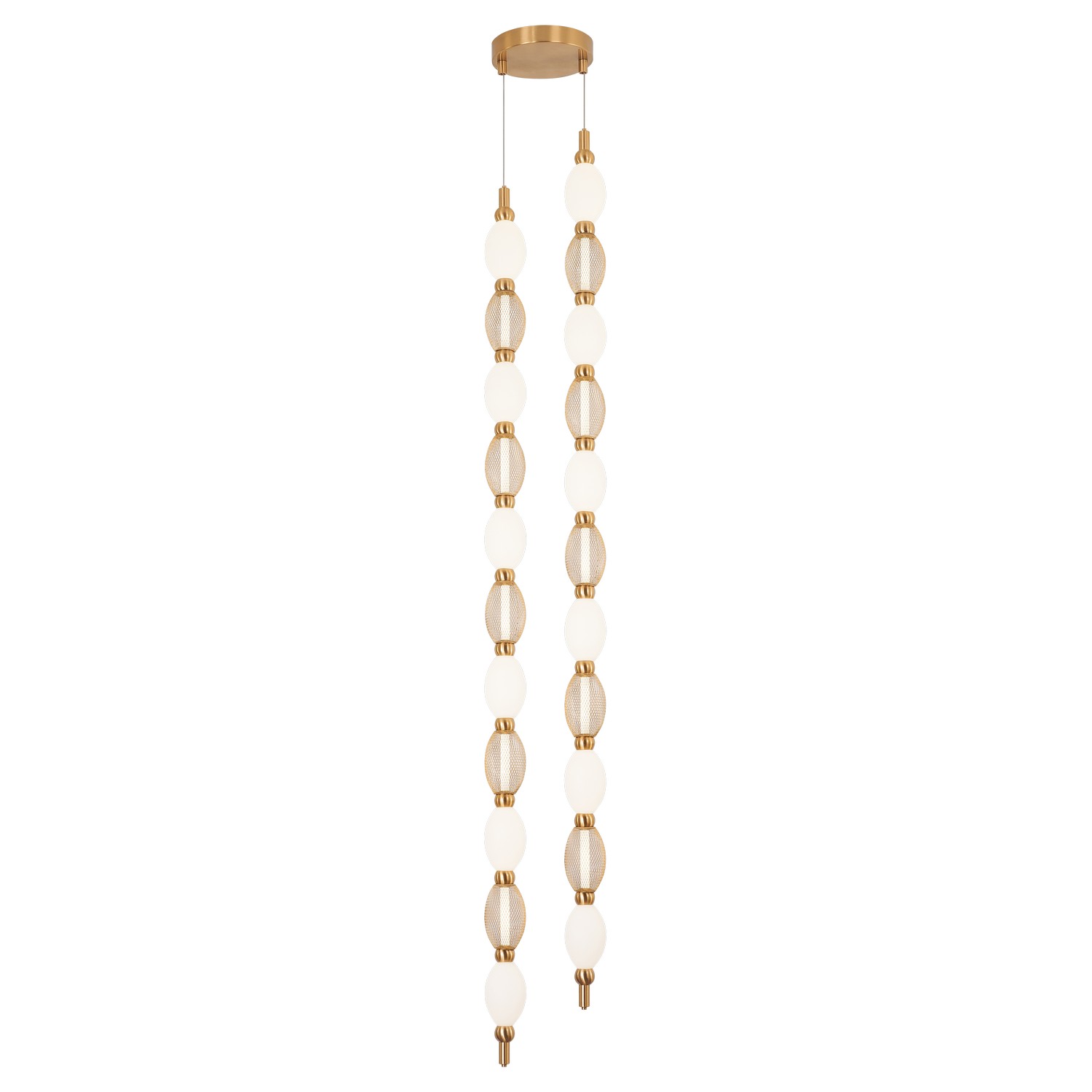 Matteo Lighting C37102AG Tentacles LED 9.38 inch Aged Gold Brass Pendant Ceiling Light