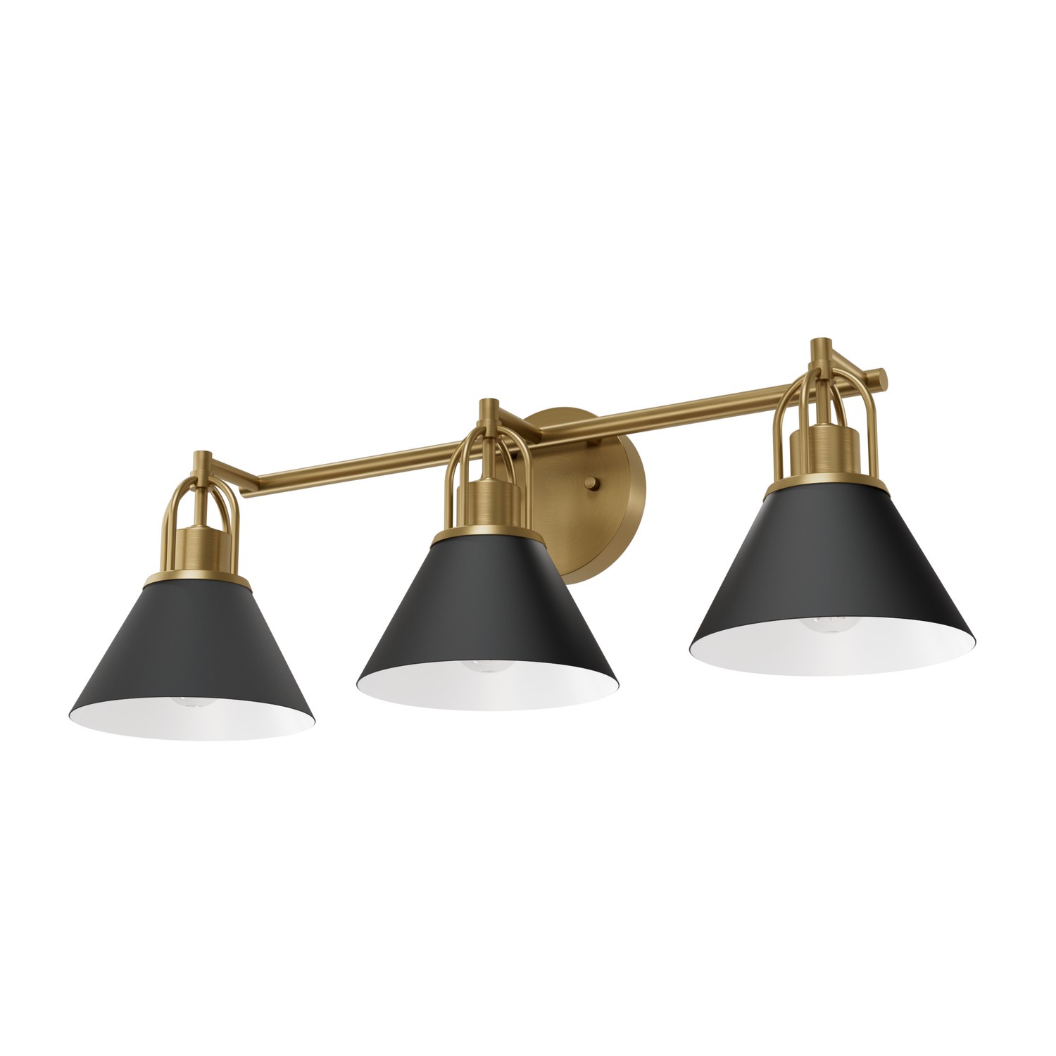 Matte Black  Bathroom Vanity Light from the Carrington Isle Collection