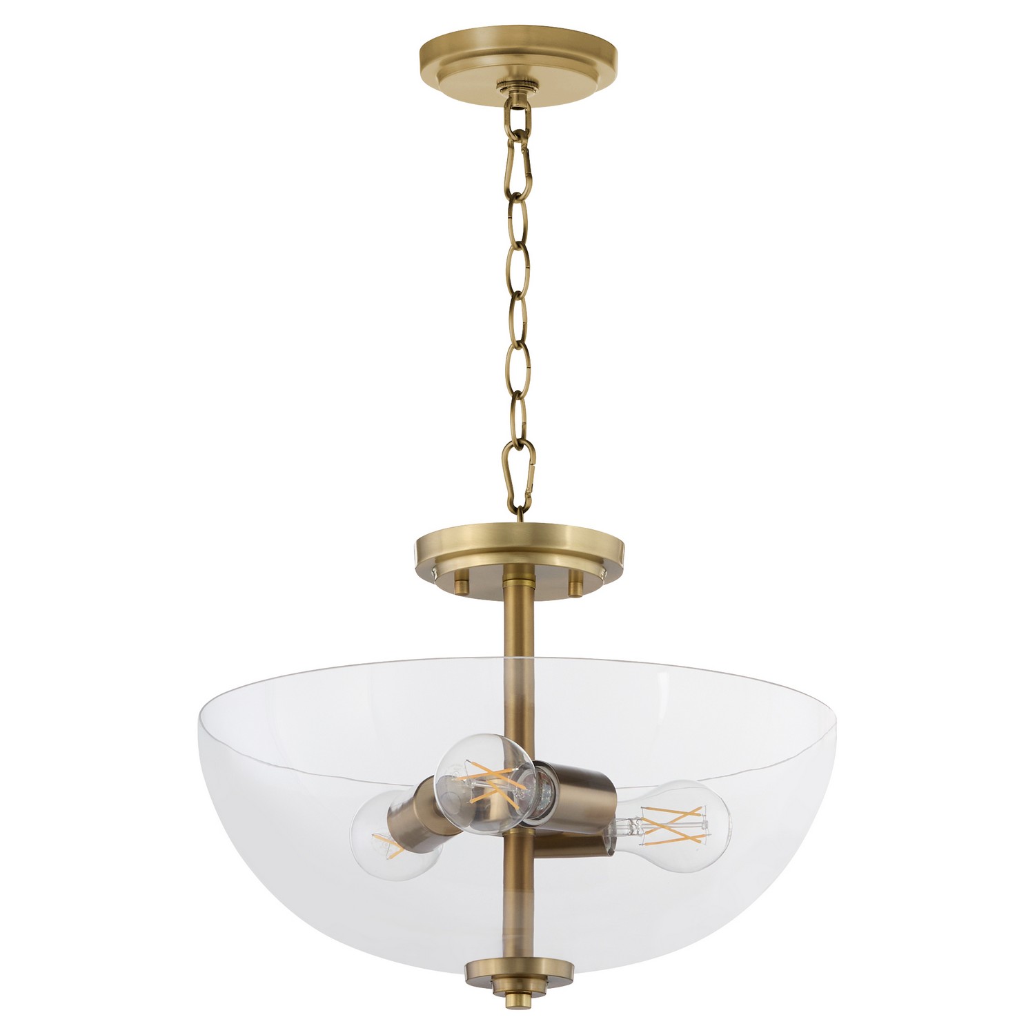 Photos - Chandelier / Lamp Adams Quorum International Aged Brass Dual Mount from the  Collection 2800-15-80 