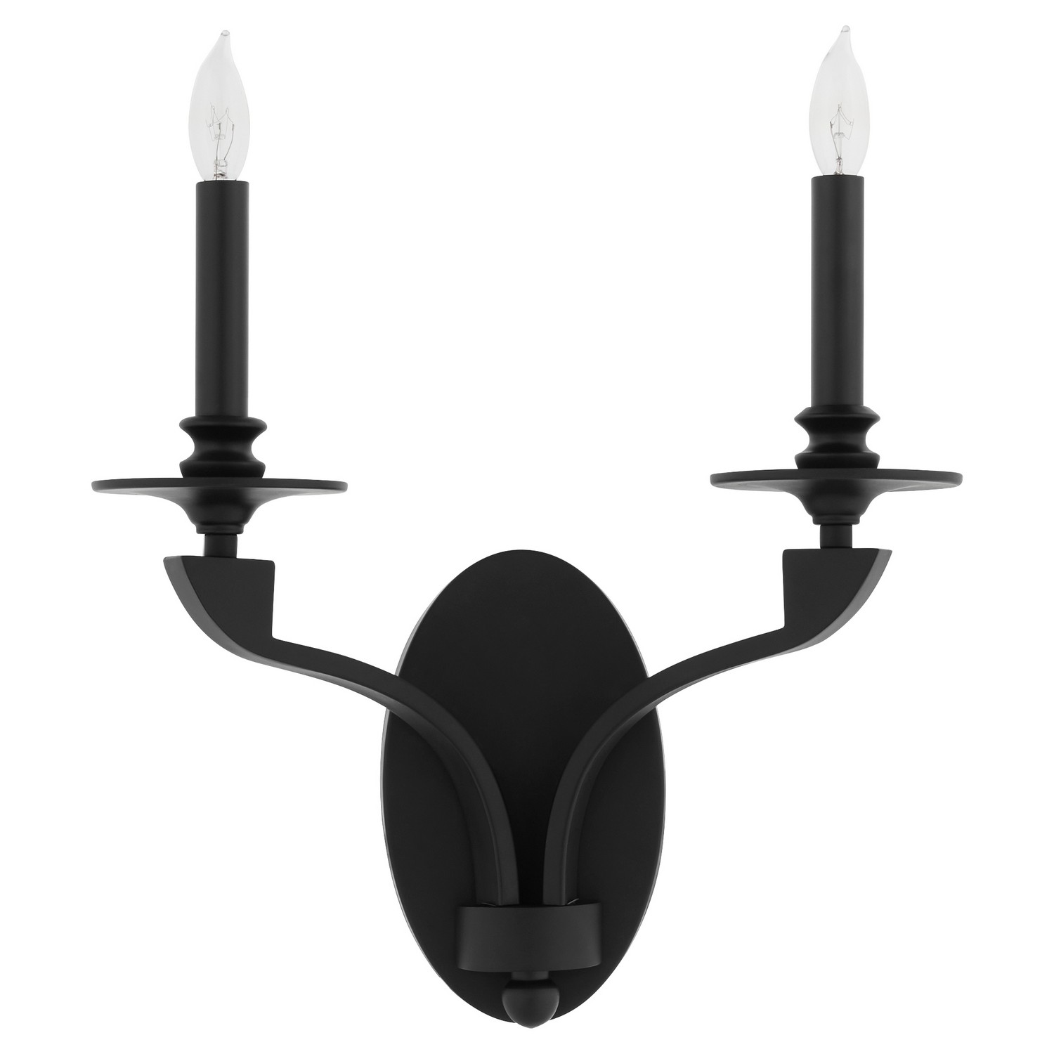Quorum 5240-2-59 Chantelle 2 Light 14.5 inch Matte Black Sconce Wall Light