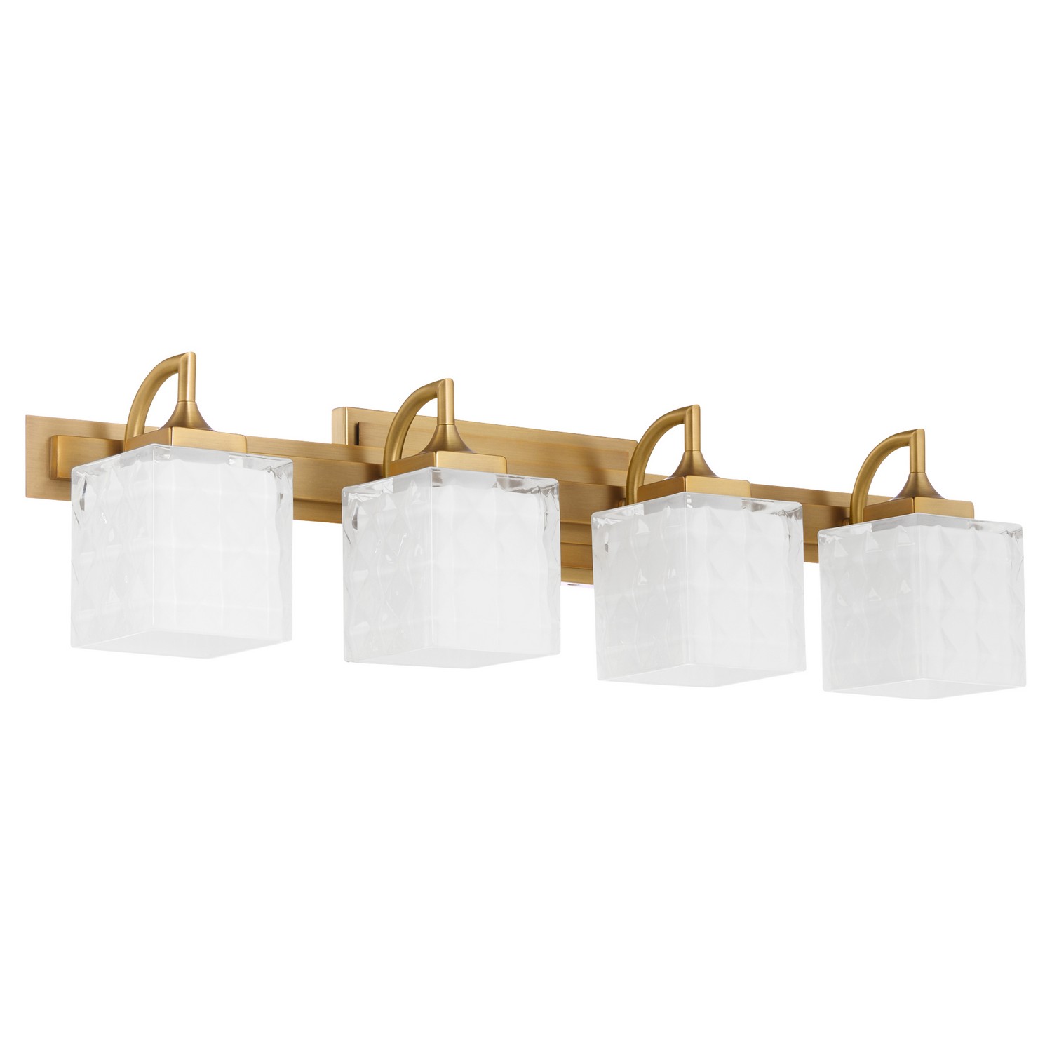 Quorum 5502-4-47 Diamonte 4 Light 30.25 inch Brushed Brass Vanity Light Wall Light