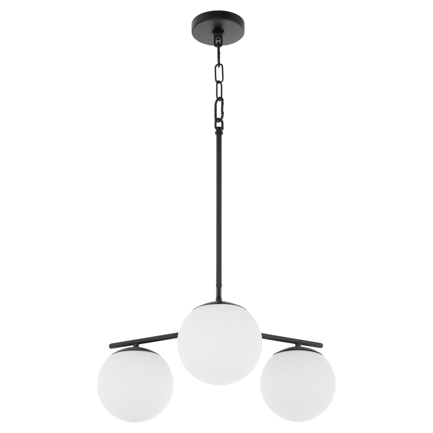 Photos - Chandelier / Lamp Wide Quorum International Matte Black Chandelier from the Jasper Collection 639-3-59 