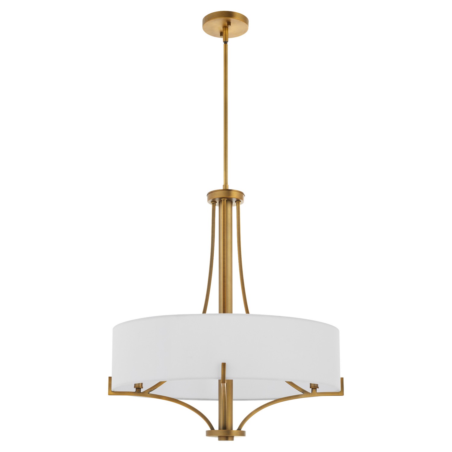 Quorum 841-4-47 Imperial 4 Light 24 inch Brushed Brass Pendant Ceiling Light