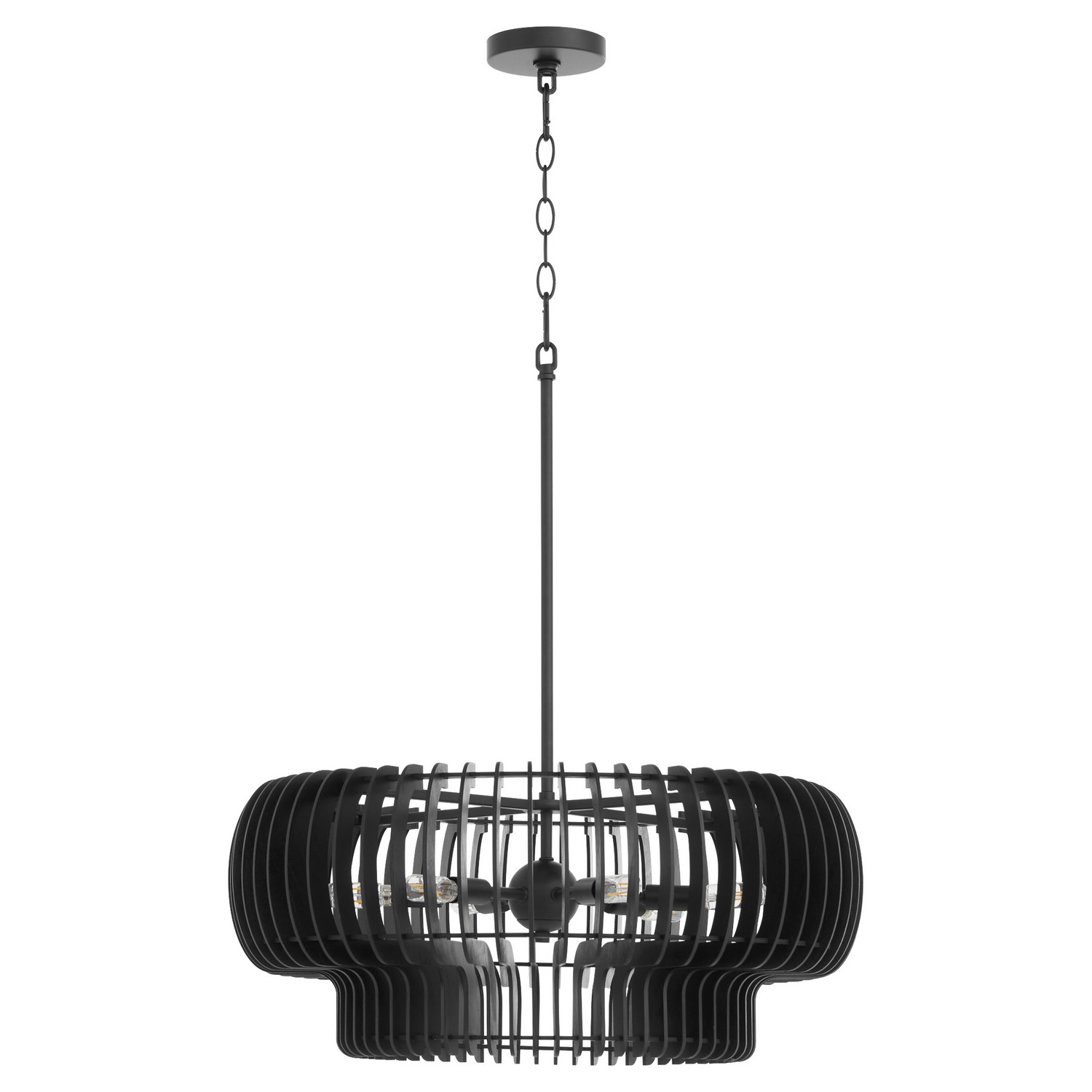 Quorum 8905-6-59 Harrelson 6 Light 22 inch Matte Black Pendant Ceiling Light