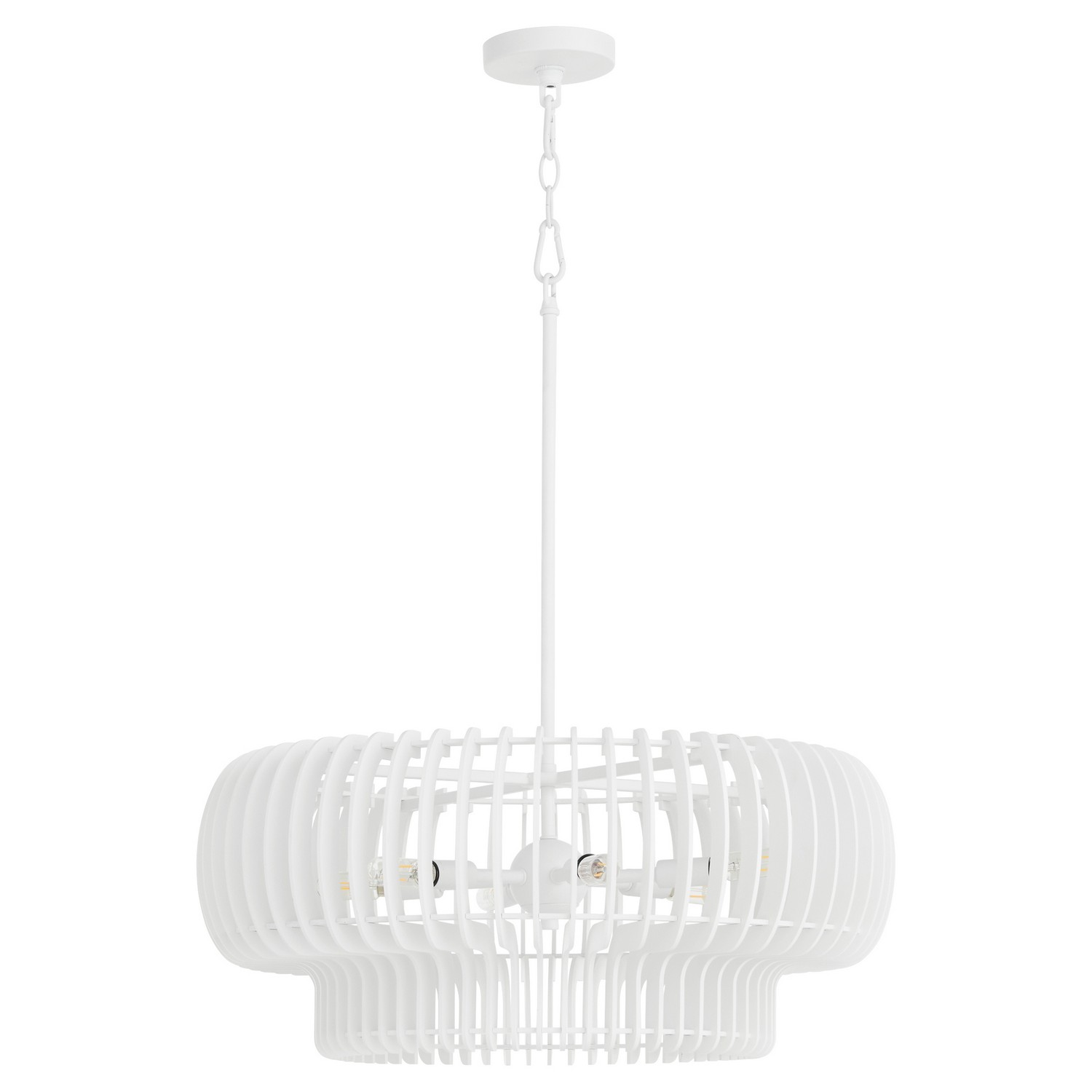 Quorum 8905-6-8 Harrelson 6 Light 22 inch Studio White Pendant Ceiling Light