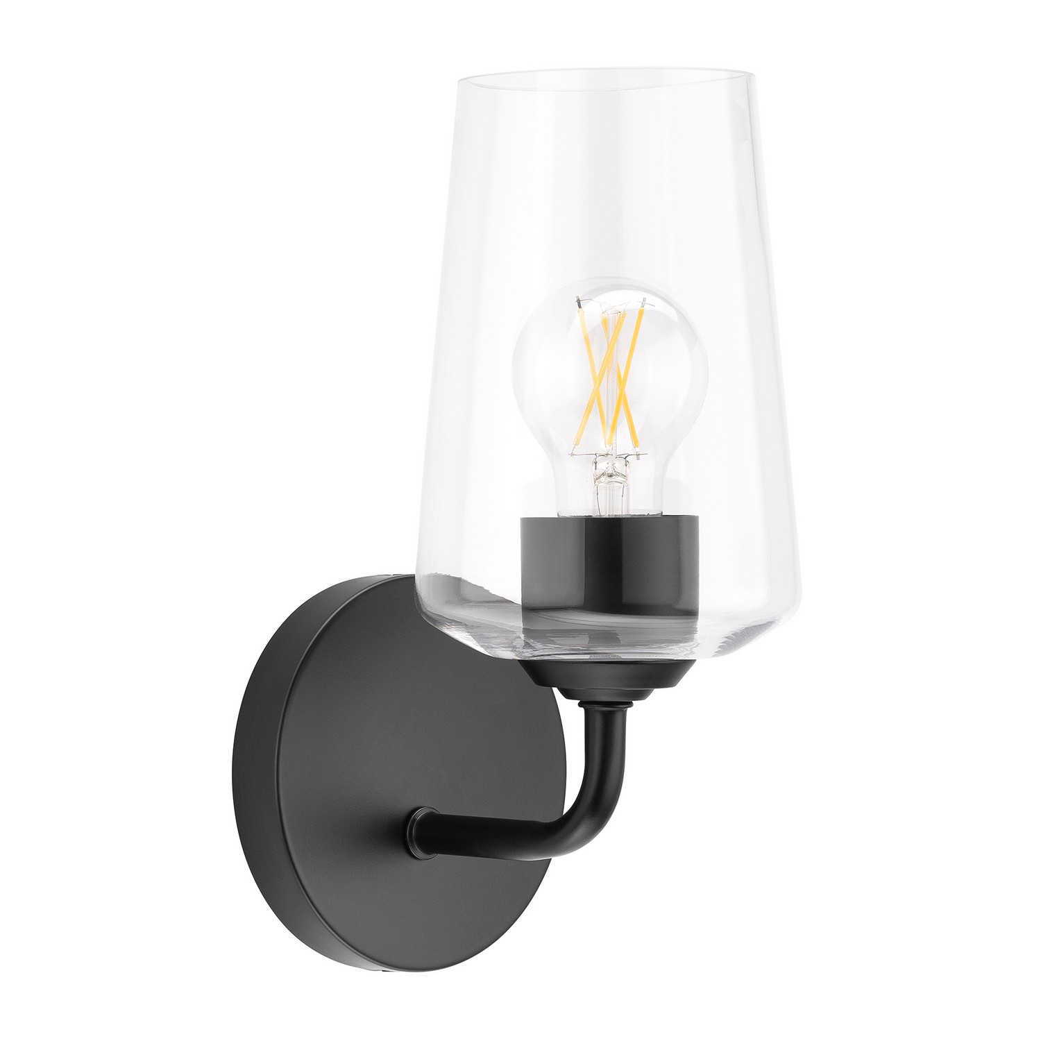 Photos - Chandelier / Lamp Progress Lighting Black Wall Sconce from the Celino Collection P710148-031 