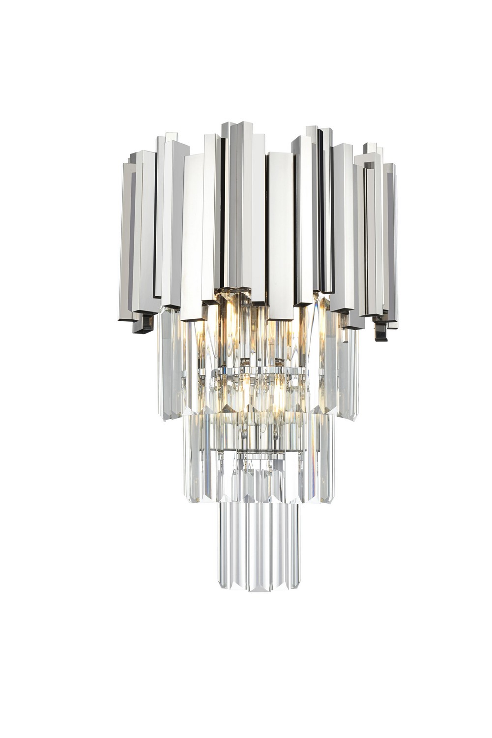 Photos - Chandelier / Lamp Elegant Lighting Chrome Wall Sconce from the Willow Collection 3400W12C 