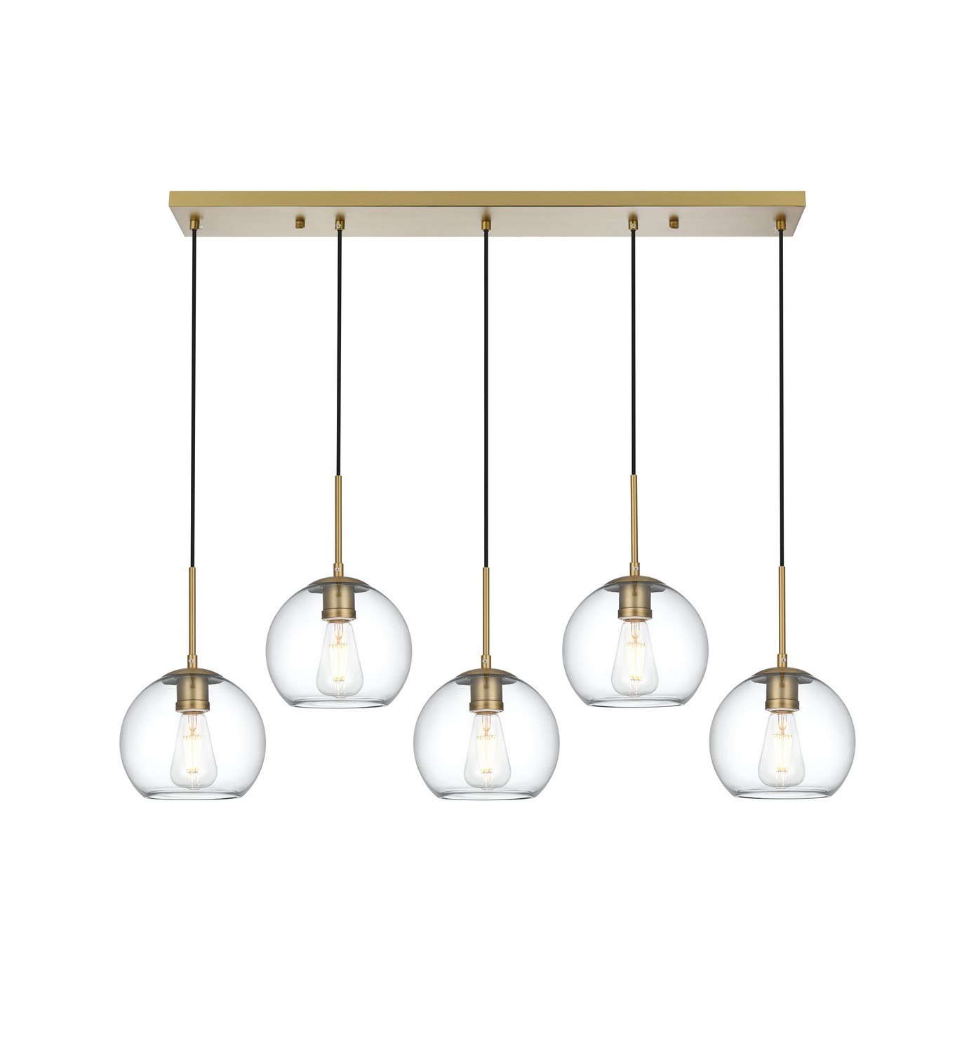 Photos - Chandelier / Lamp Elegant Lighting Satin Gold Pendant from the Baxter Collection LD2228SG