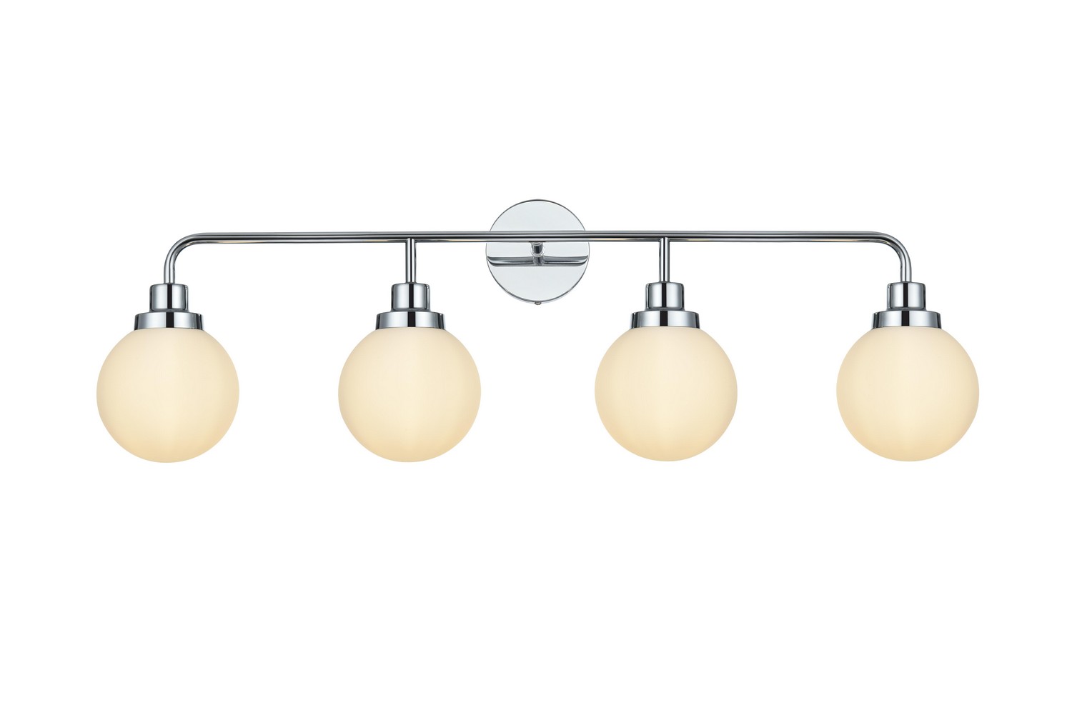 Photos - Chandelier / Lamp Elegant Lighting Chrome Wall Sconce from the Hanson Collection LD7036W38C