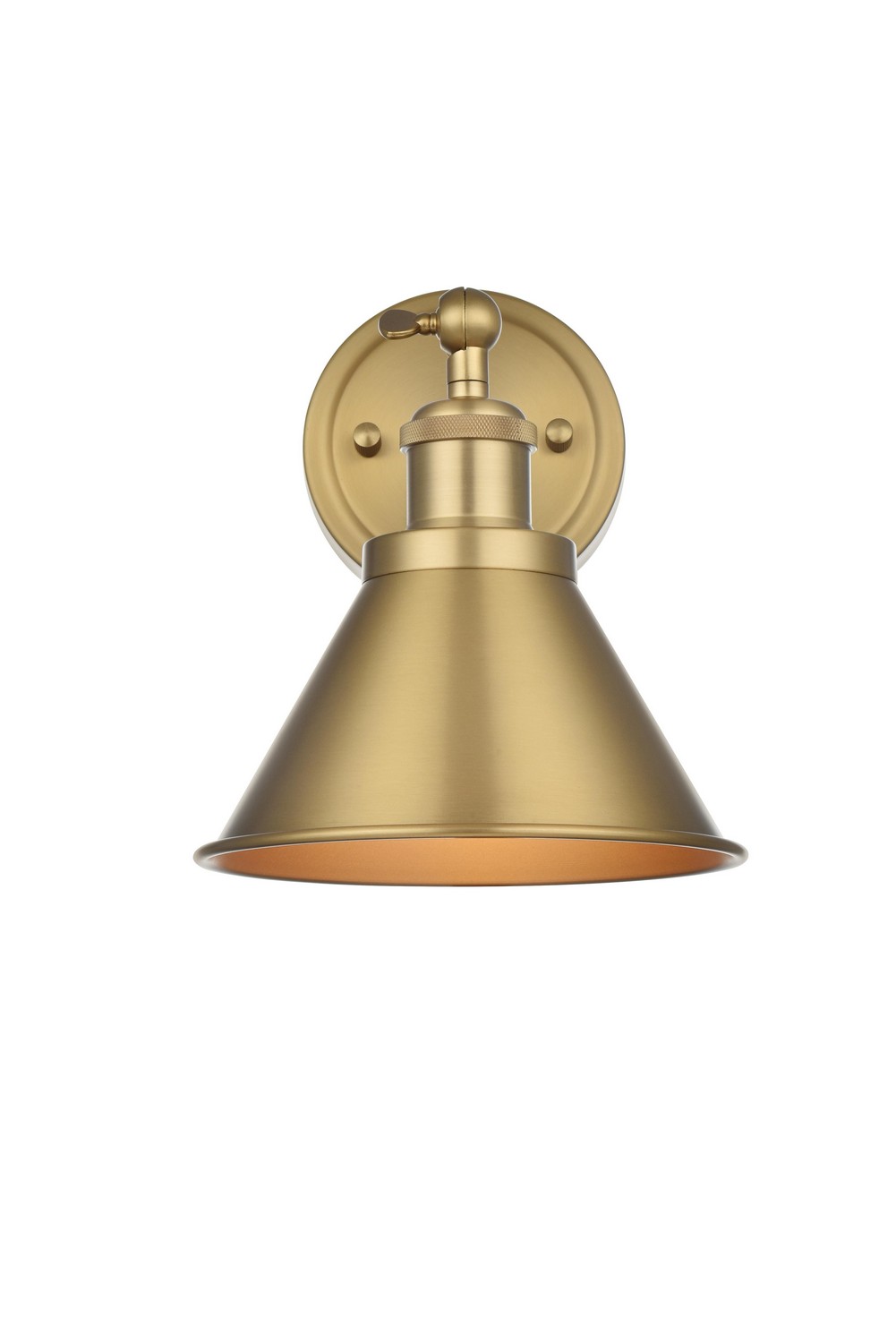 Photos - Chandelier / Lamp Elegant Lighting Satin Gold Wall Sconce from the Vaman Collection LD7324W7SG 