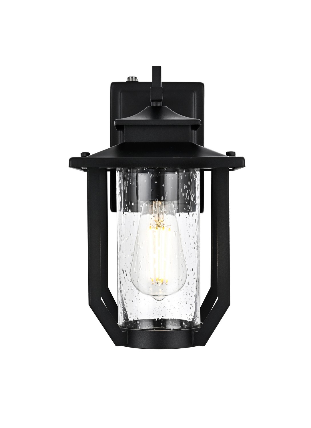 Photos - Chandelier / Lamp Elegant Lighting Black Outdoor Wall Sconce from the Wensley Collection OD326W13BK