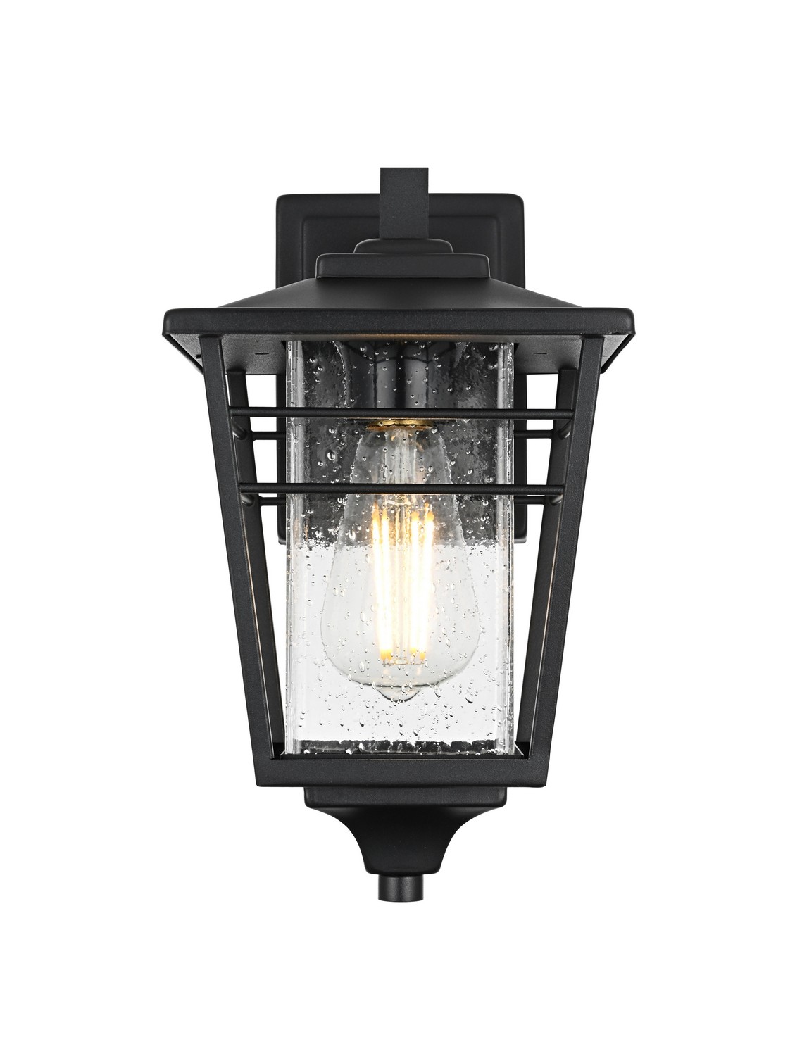 Photos - Chandelier / Lamp Elegant Lighting Black Outdoor Wall Sconce from the Croskey Collection OD347W13BK