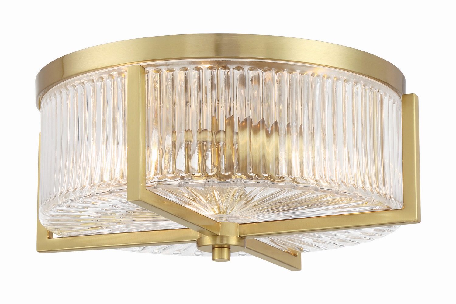 Craftmade 60183-SB Whittley 3 Light 13.75 inch Satin Brass Flushmount Ceiling Light