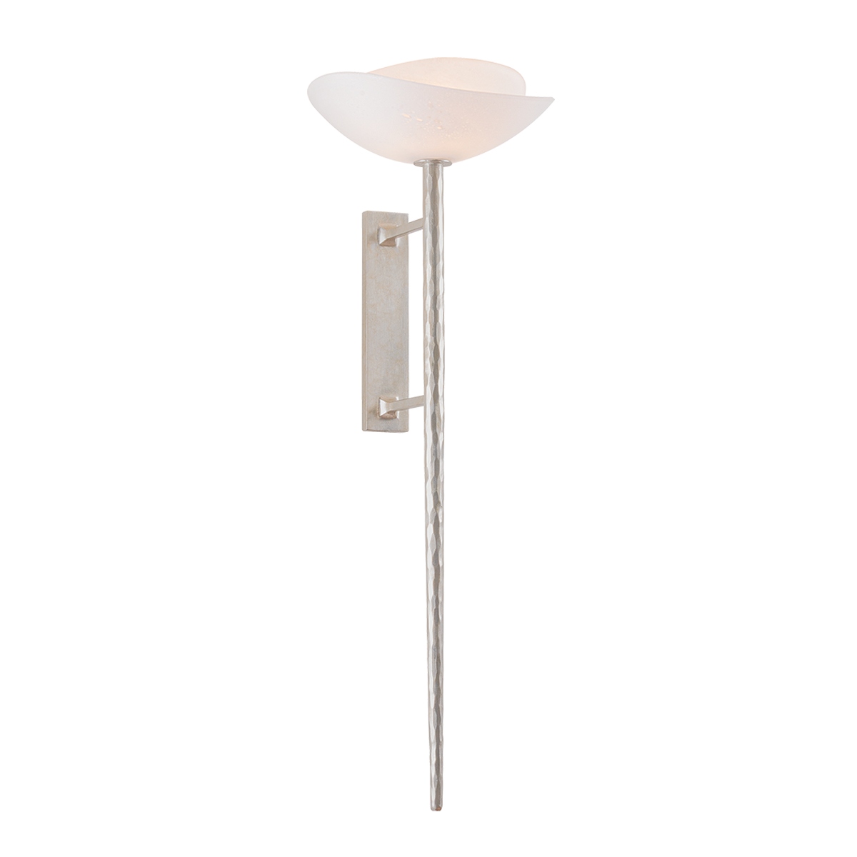 Photos - Chandelier / Lamp Corbett Lighting Warm Silver Leaf Wall Sconce from the Coppa Collection 554-01-WSL 