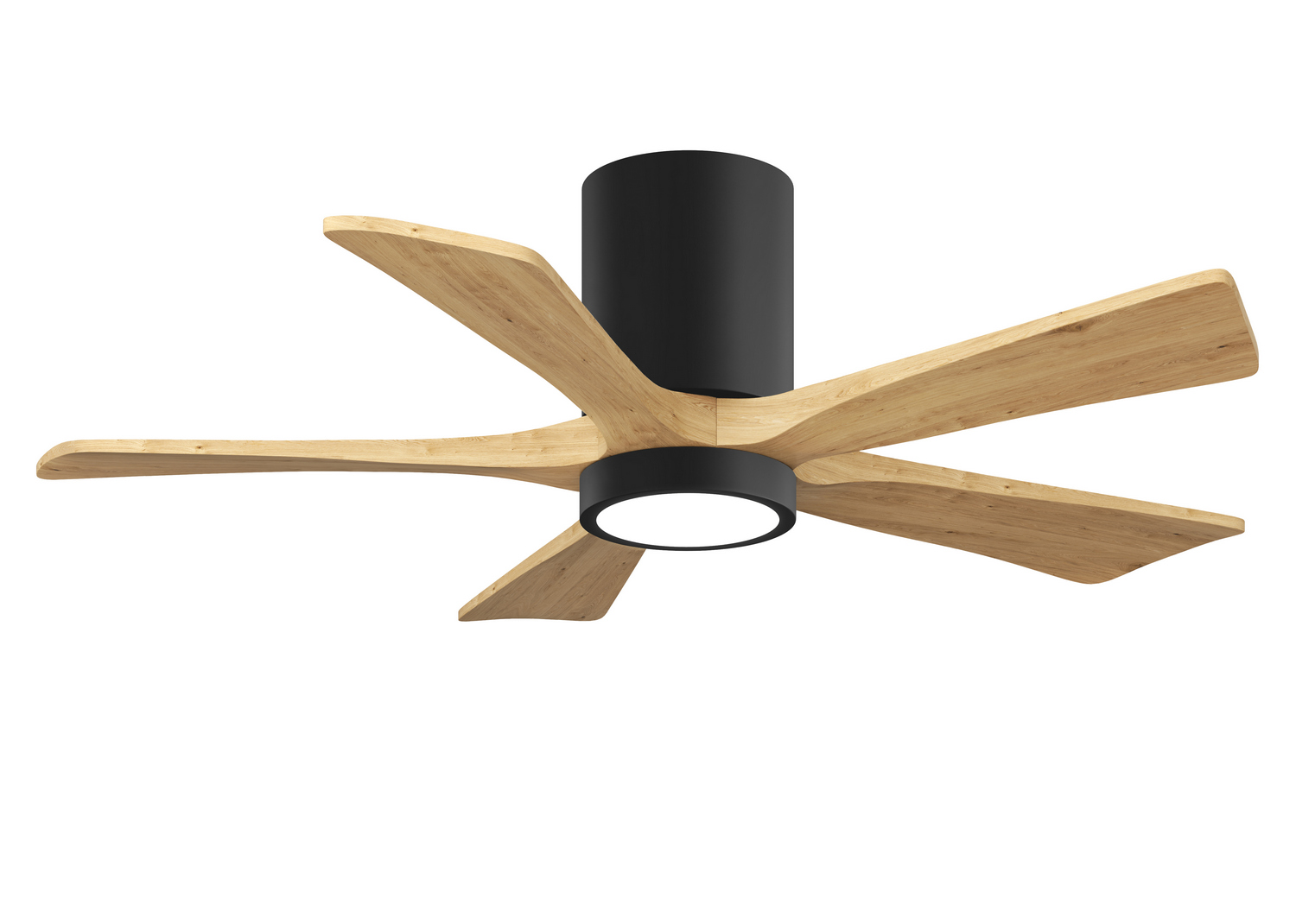 Photos - Chandelier / Lamp Matthews Fan Company Matte Black 42" Ceiling Fan from the Irene-5HLK Collection IR5HLK-BK-LM-42