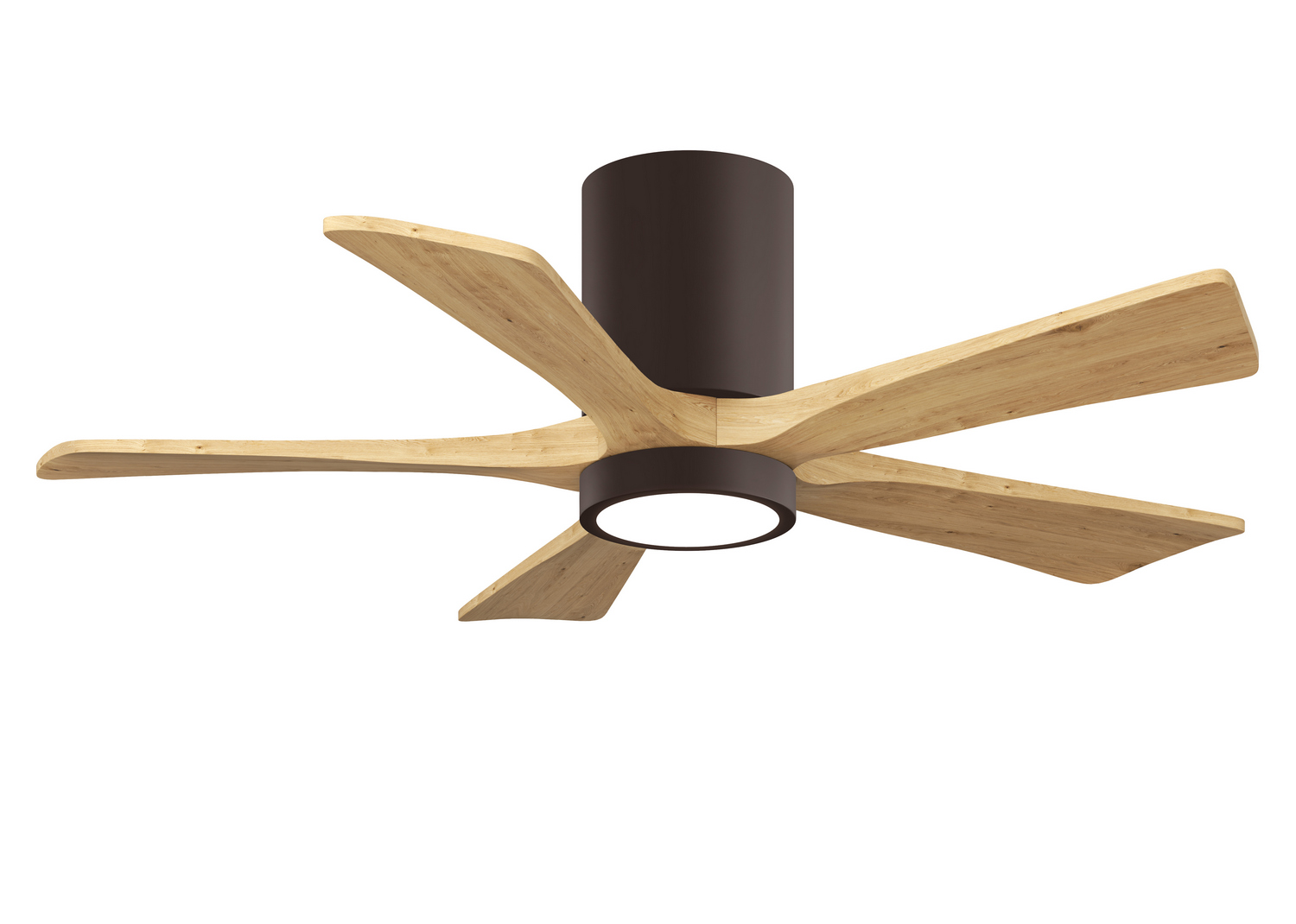 Matthews Fan Co IR5HLK-TB-LM-42 Atlas Irene-5HLK 42 inch Textured Bronze with Light Maple Tone Blades Flush Mount Paddle Fan