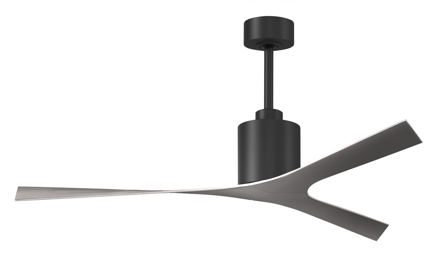 Matthews Fan Co MK-BK-BN Atlas Molly 56 inch Matte Black with Brushed Nickel Blades Ceiling Fan