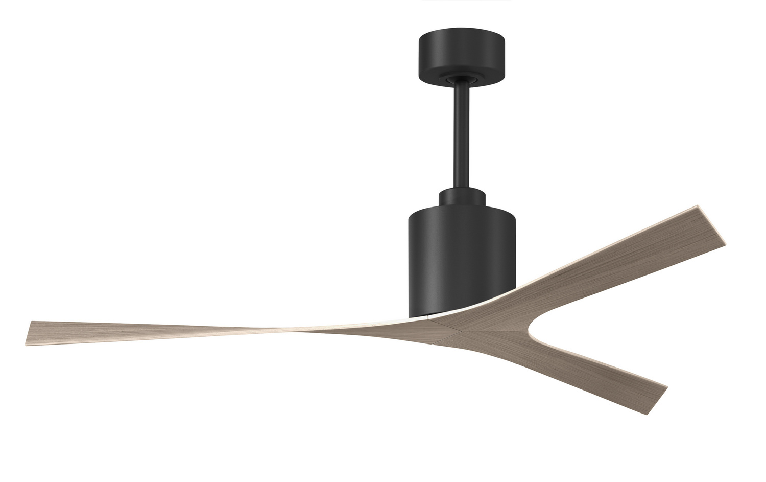 Matthews Fan Co MK-BK-GA Atlas Molly 56 inch Matte Black with Gray Ash Tone Blades Ceiling Fan