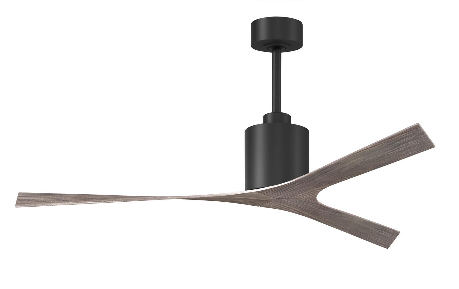 Matthews Fan Co MK-BK-OO Atlas Molly 56 inch Matte Black with Old Oak Tone Blades Ceiling Fan