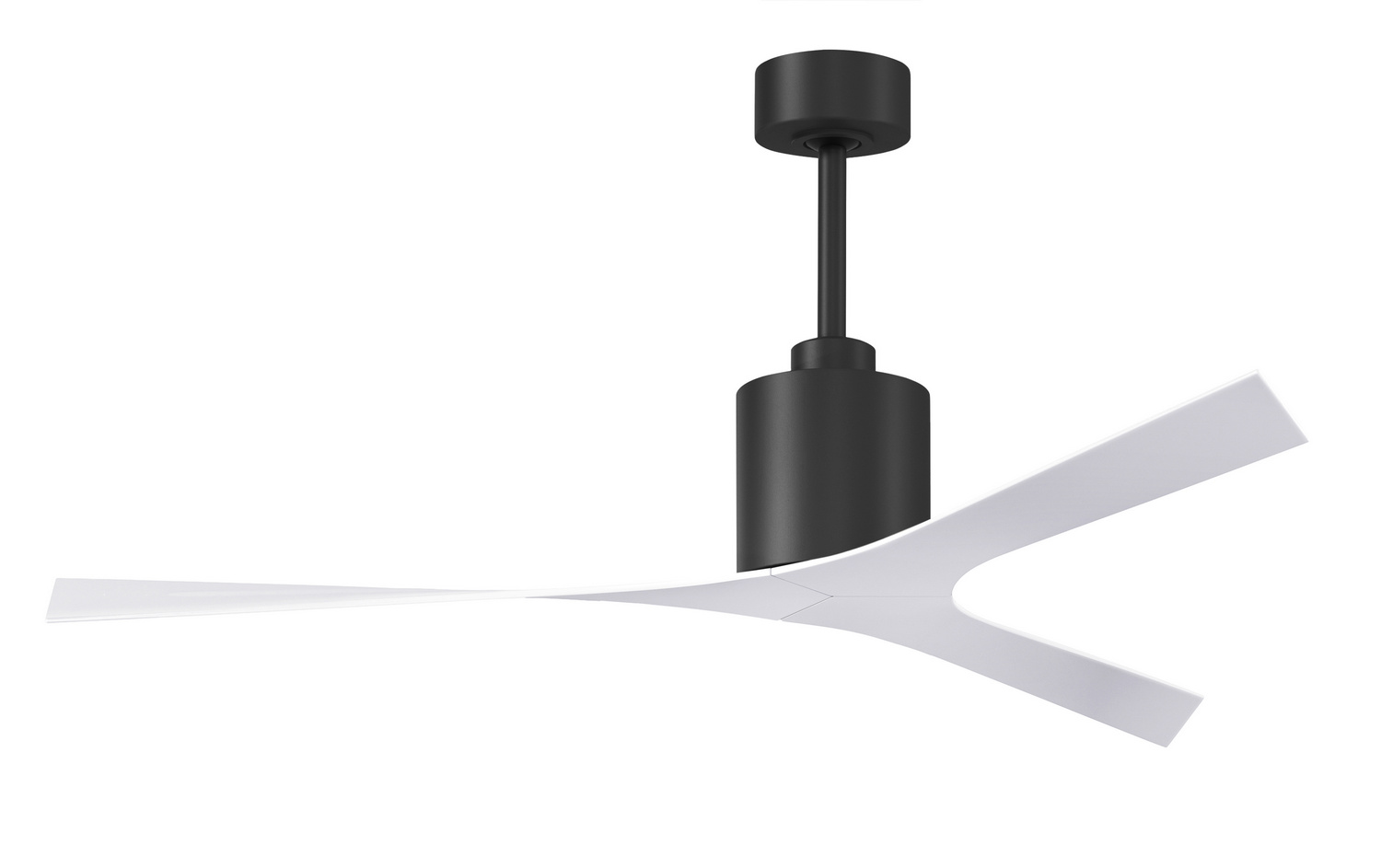 Matthews Fan Co MK-BK-WH Atlas Molly 56 inch Matte Black with Gloss White Blades Ceiling Fan